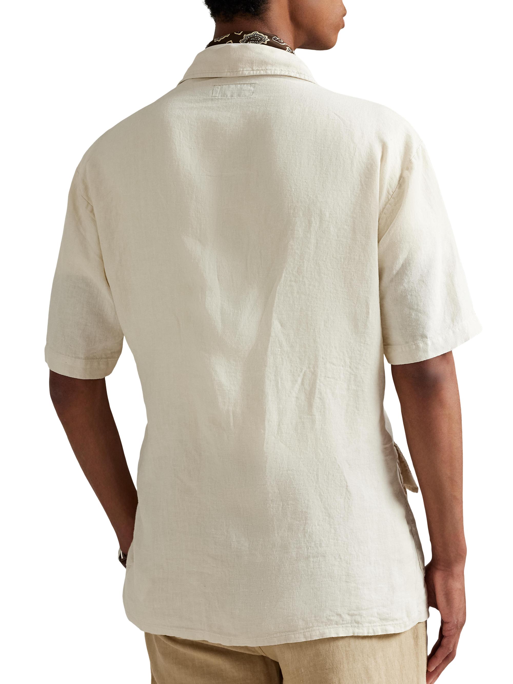 Garment-Dyed Slub Linen Overshirt