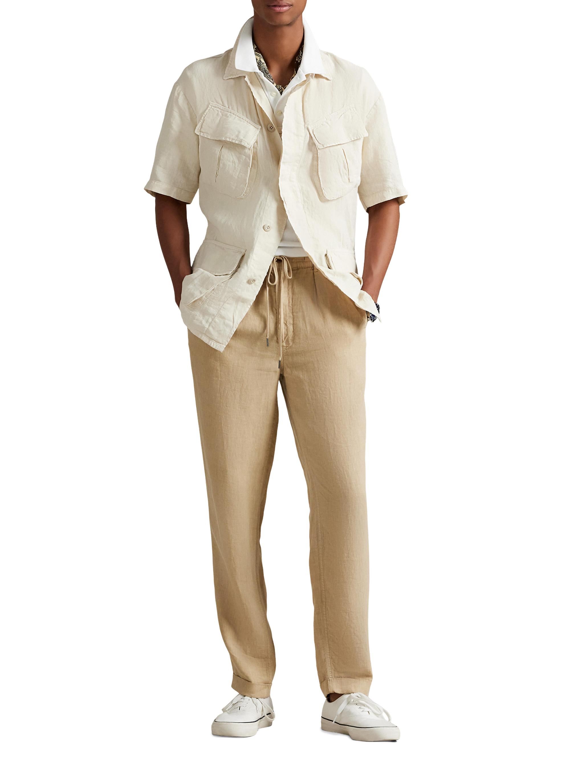 Garment-Dyed Slub Linen Overshirt