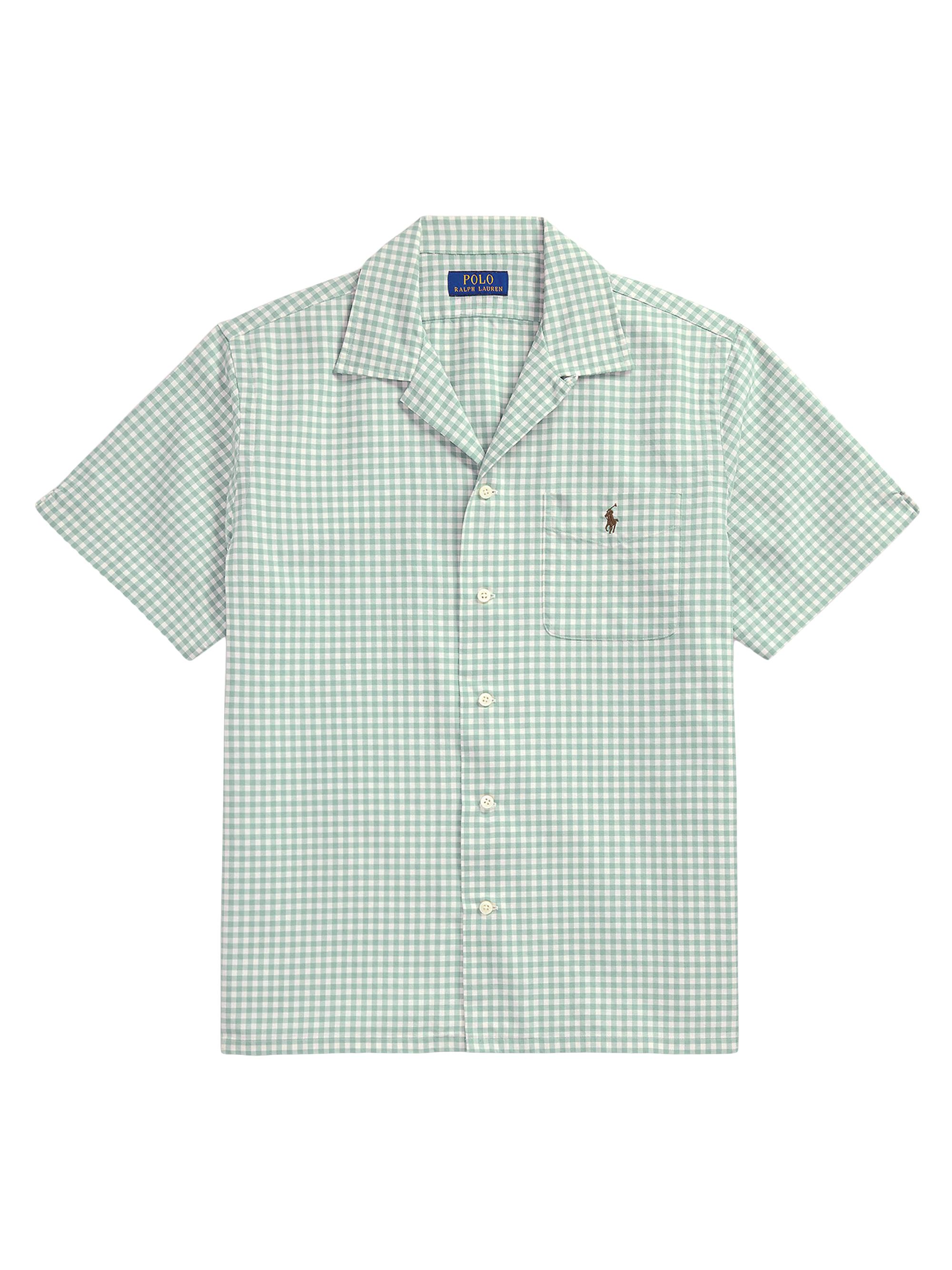 Classic Fit Gingham Oxford Camp Shirt