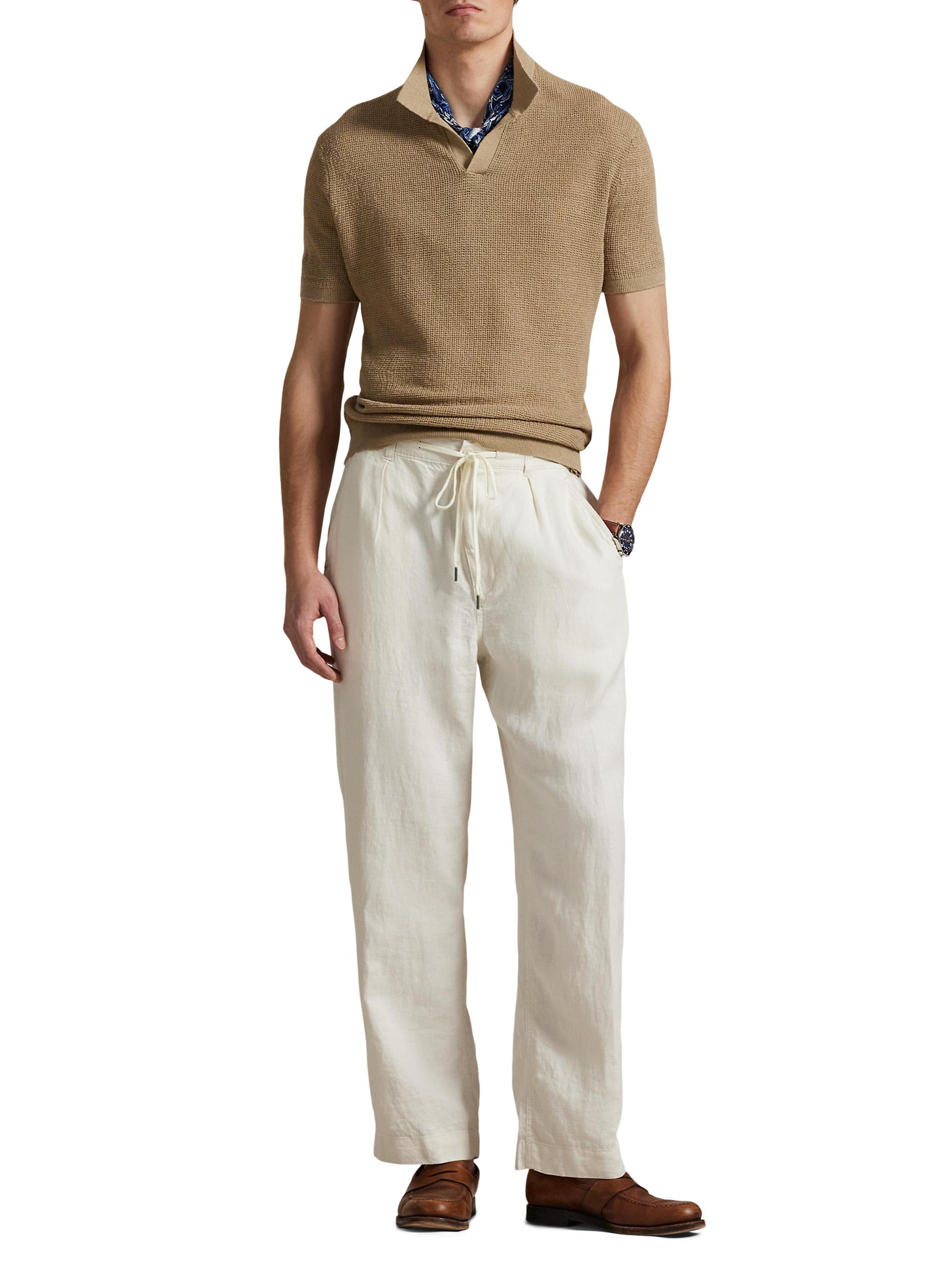Polo Ralph Lauren Lateef Relaxed-Fit Pleated Linen Pants | Saks