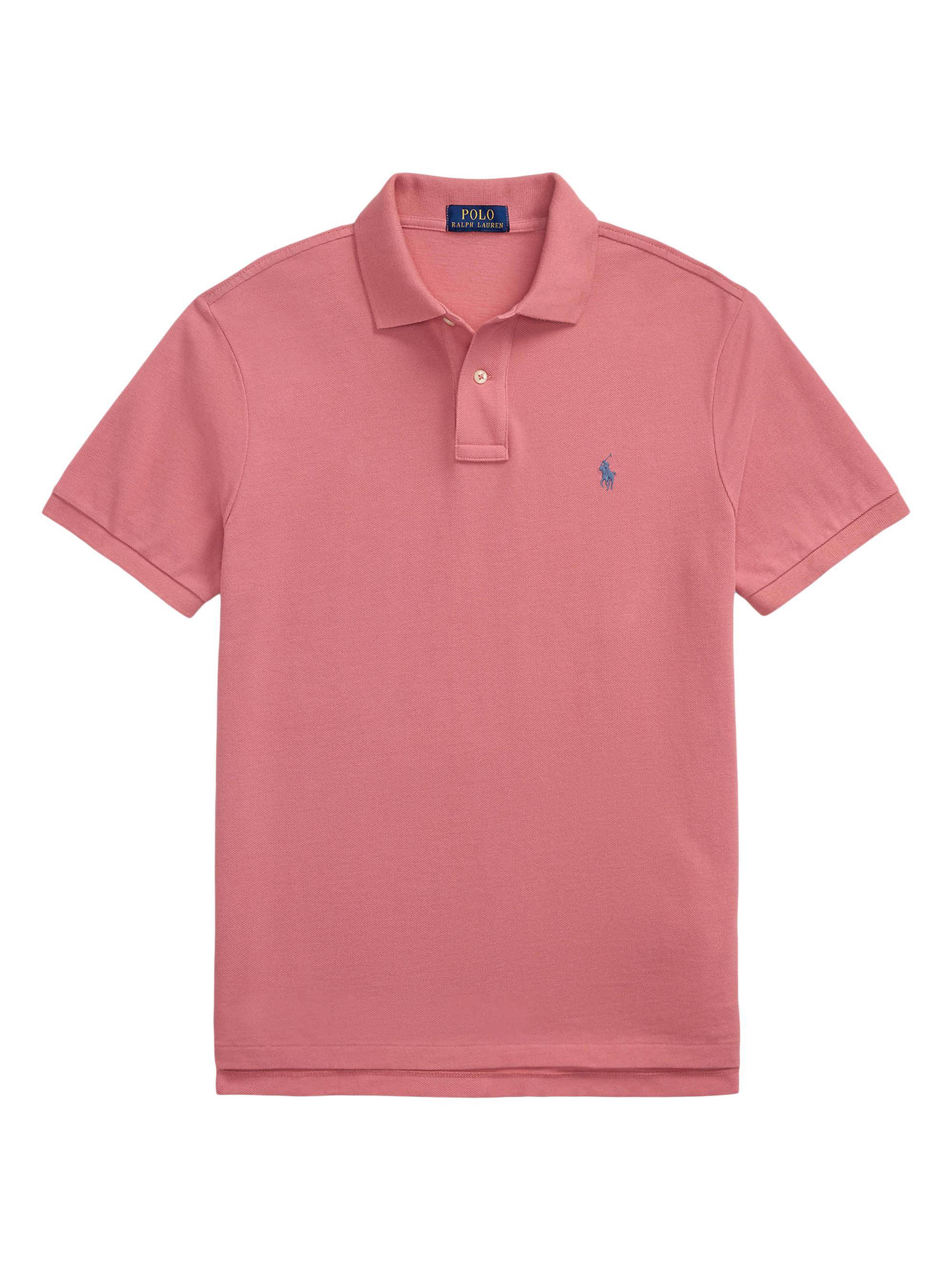Polo Ralph Lauren Men's Custom-Slim-Fit Mesh Polo Shirt - Desert Rose