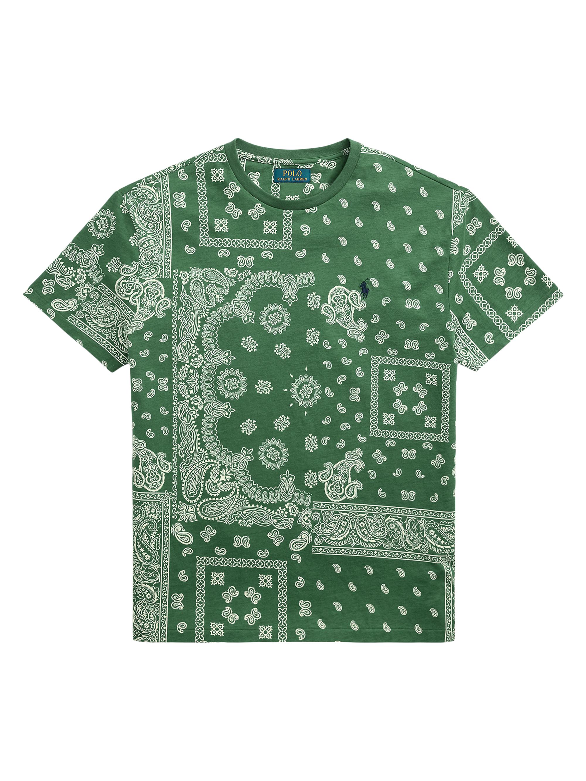 Polo Ralph Lauren Men's Classic Fit Bandanna Jersey T-Shirt - Patchwork Bandana Washed