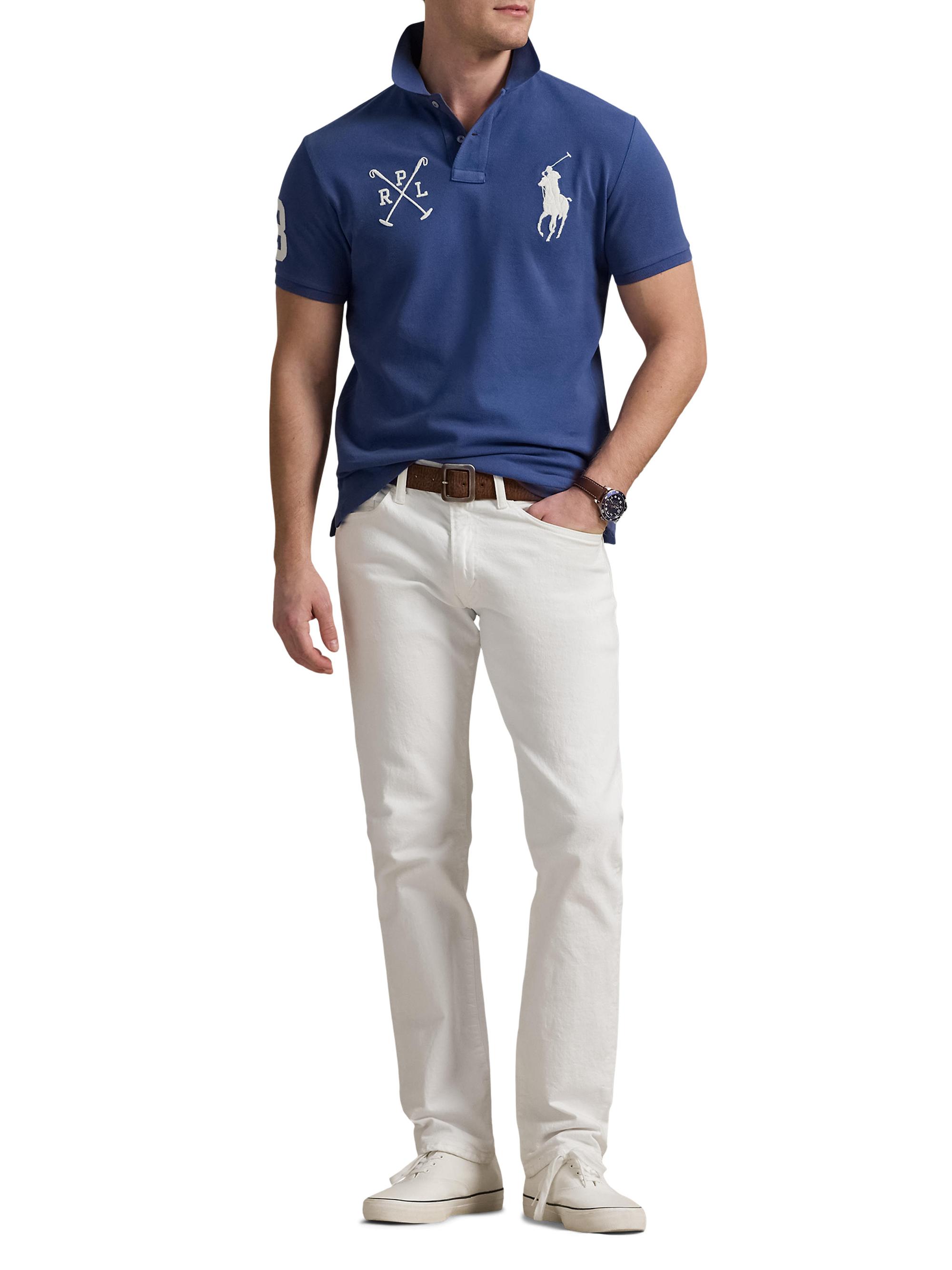 Polo Ralph Lauren Custom-Slim-Fit Big Pony Mesh Polo Shirt