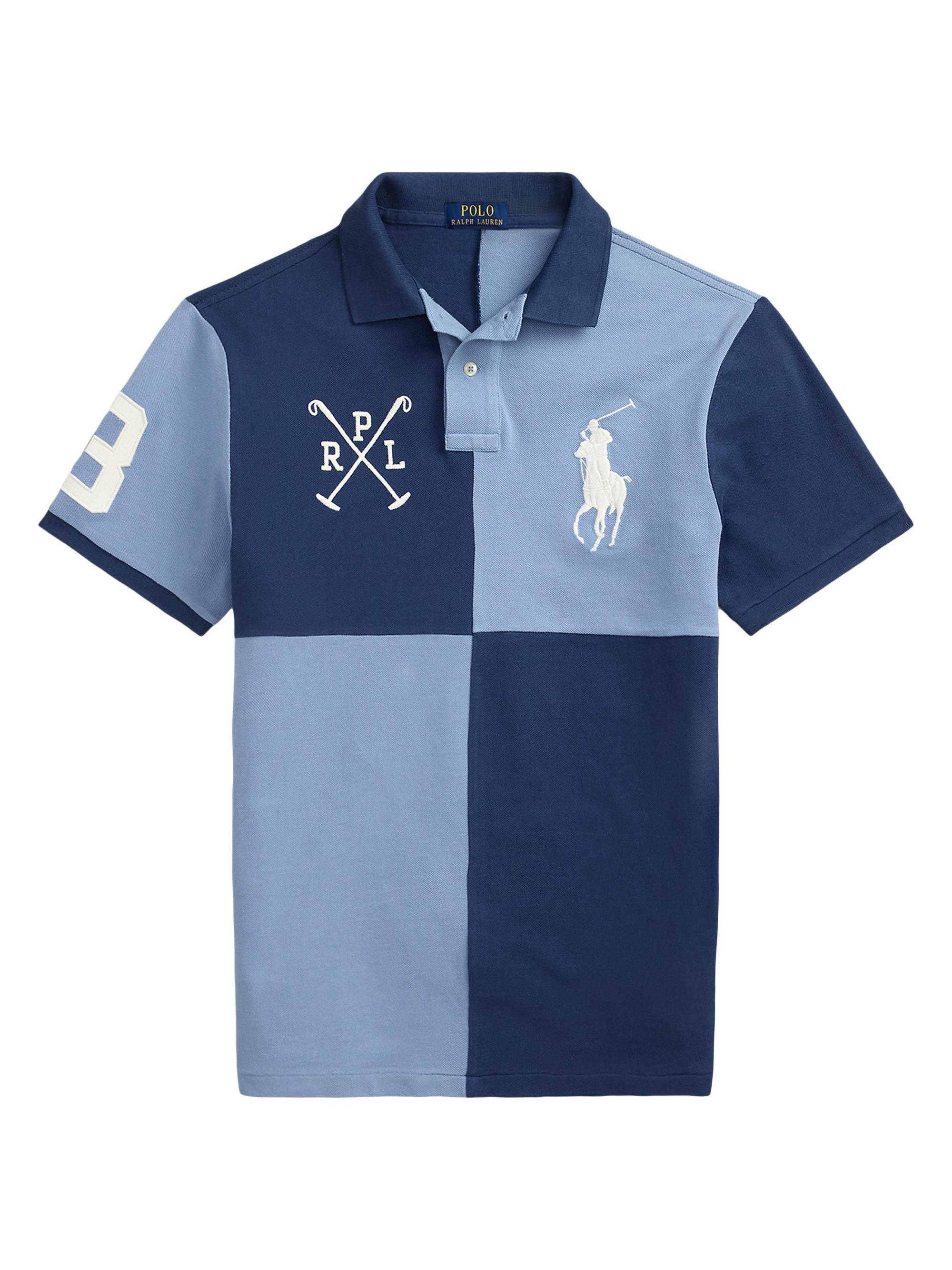 Polo Ralph Lauren Men's Custom-Slim-Fit Mesh Polo Shirt - Rustic Navy Channel Blue