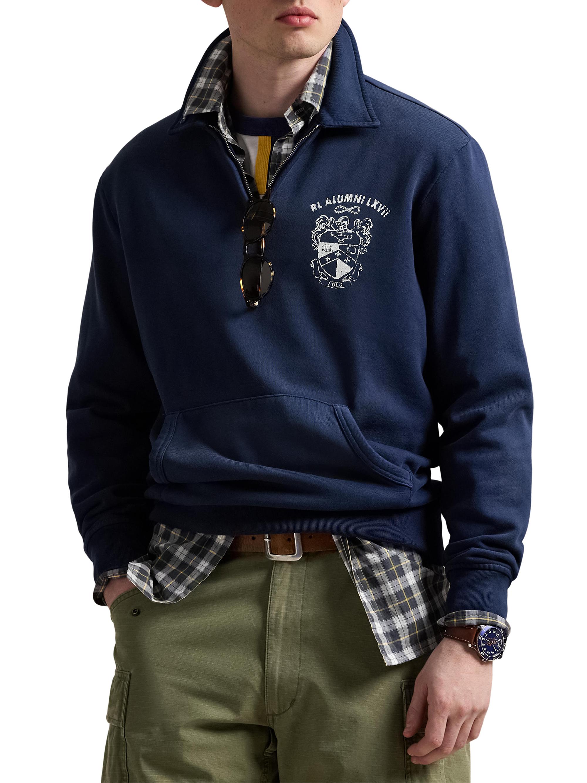 ラルフローレン Double-Knit Quarter-Zip Pullover for Men | Ralph Lauren® BG