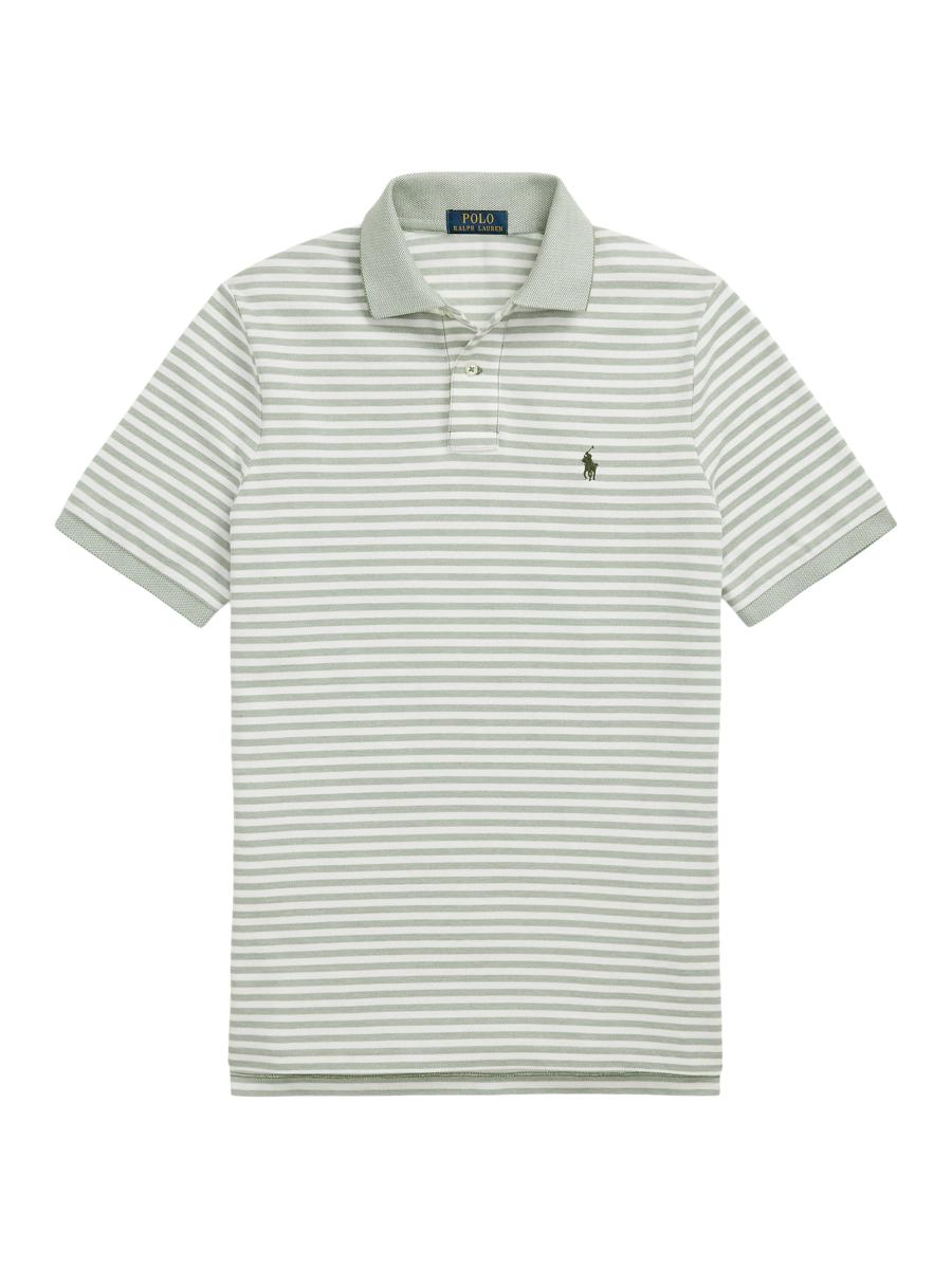 (取寄) ラルフローレン メンズ クラシック フィット ストライプド メッシュ ポロ シャツ Polo Ralph Lauren men Classic Fit Striped Mesh Polo Shirt Outback Green/White Polo Ralph Lauren Classic-Fit Striped Mesh Polo Shirt | Saks Fifth