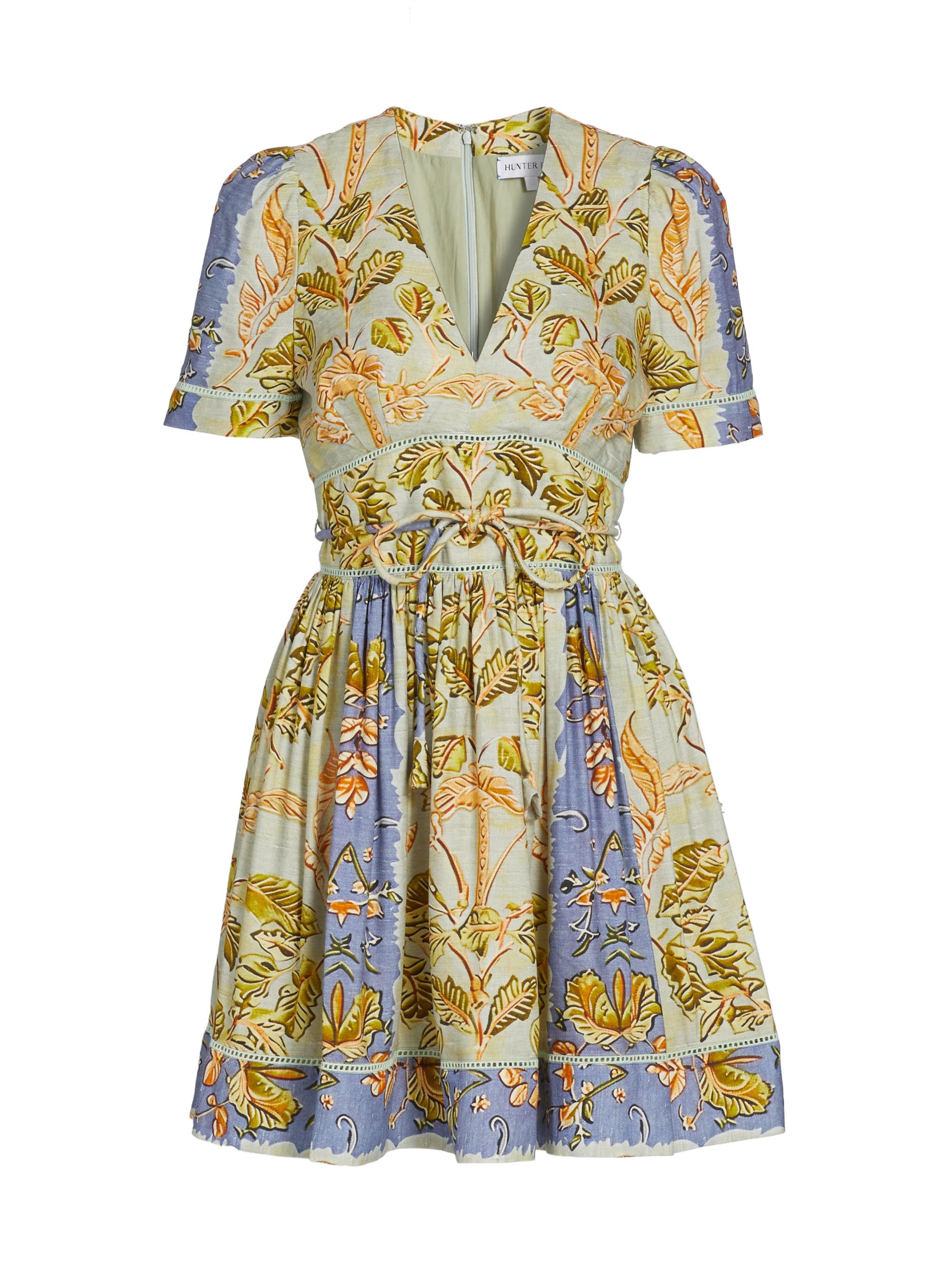 Hunter Bell Women's Roan Printed Linen-Blend Minidress - Vineyard