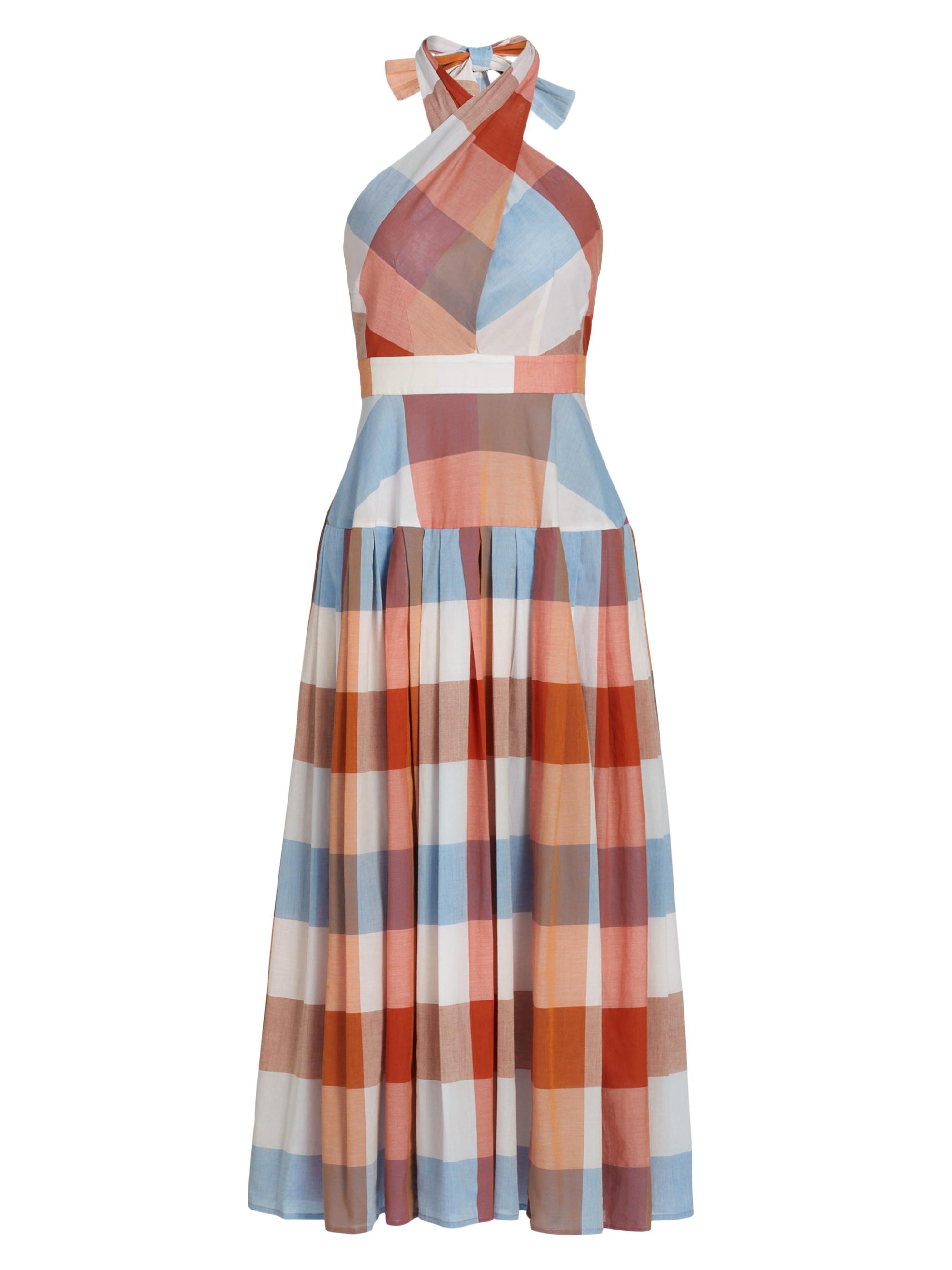 Hunter Bell Women's Lennon Plaid Cotton Midi-Dress