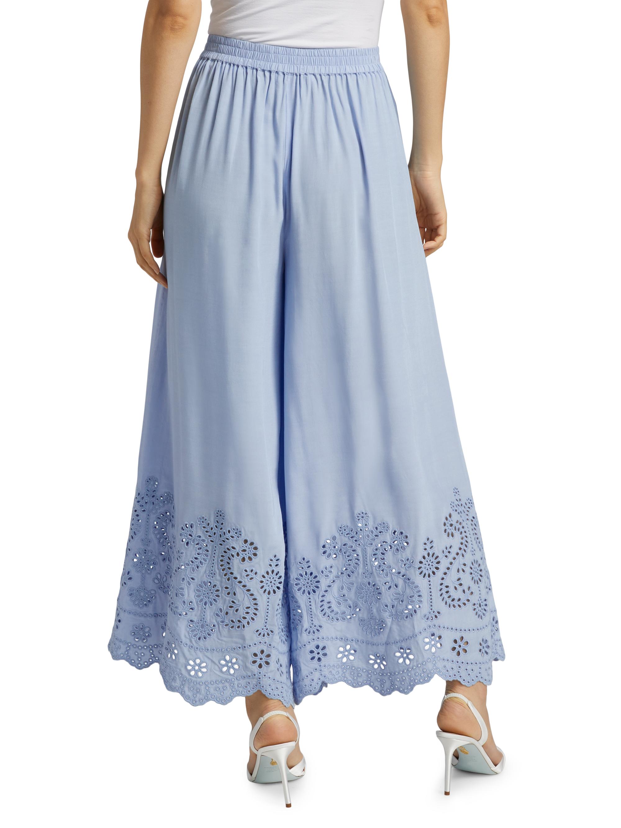Hunter Bell Heron Eyelet Wide Leg Pants | Saks Fifth Avenue