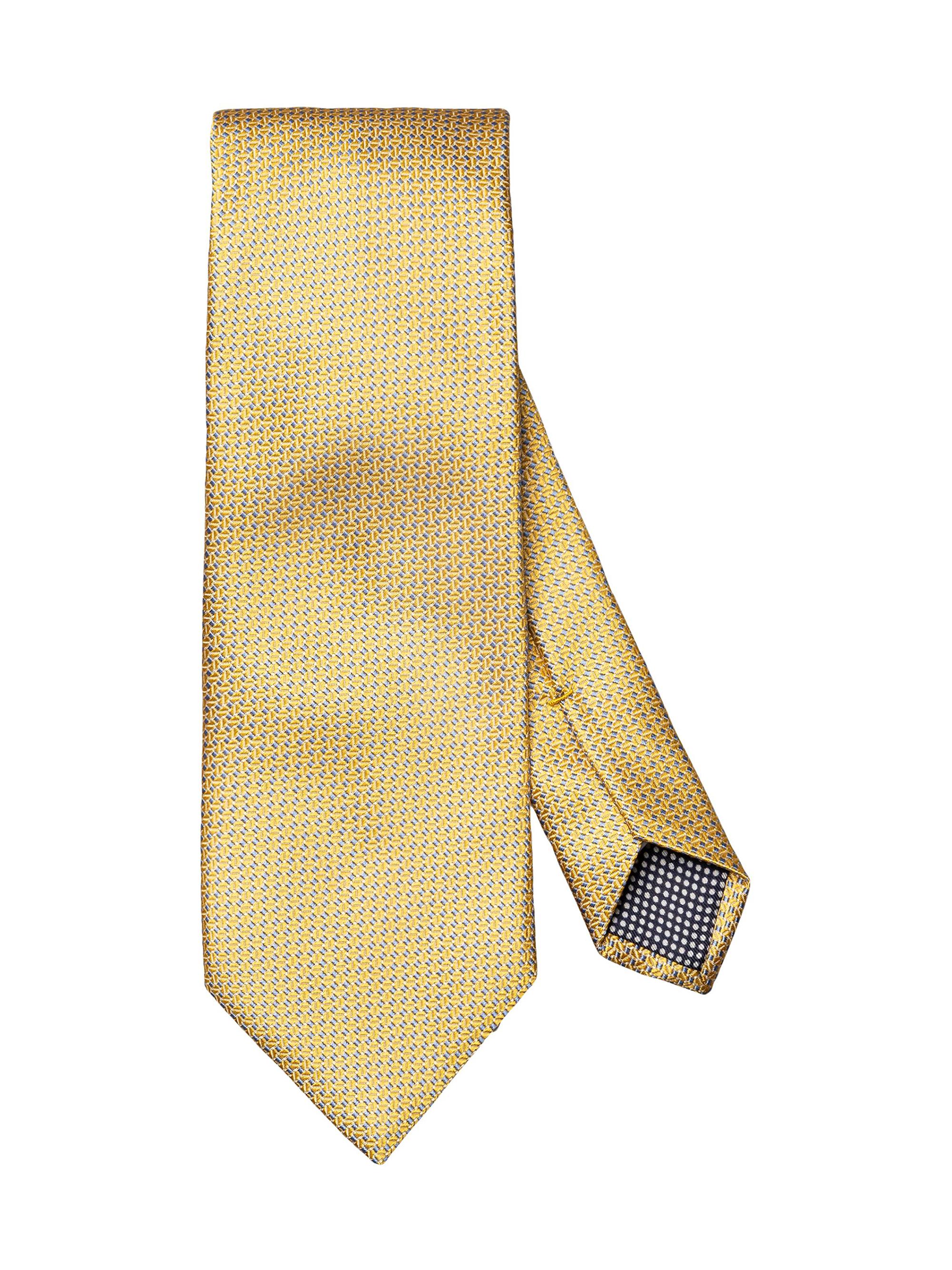 Eton Men's Geometric Silk Tie - Yellow