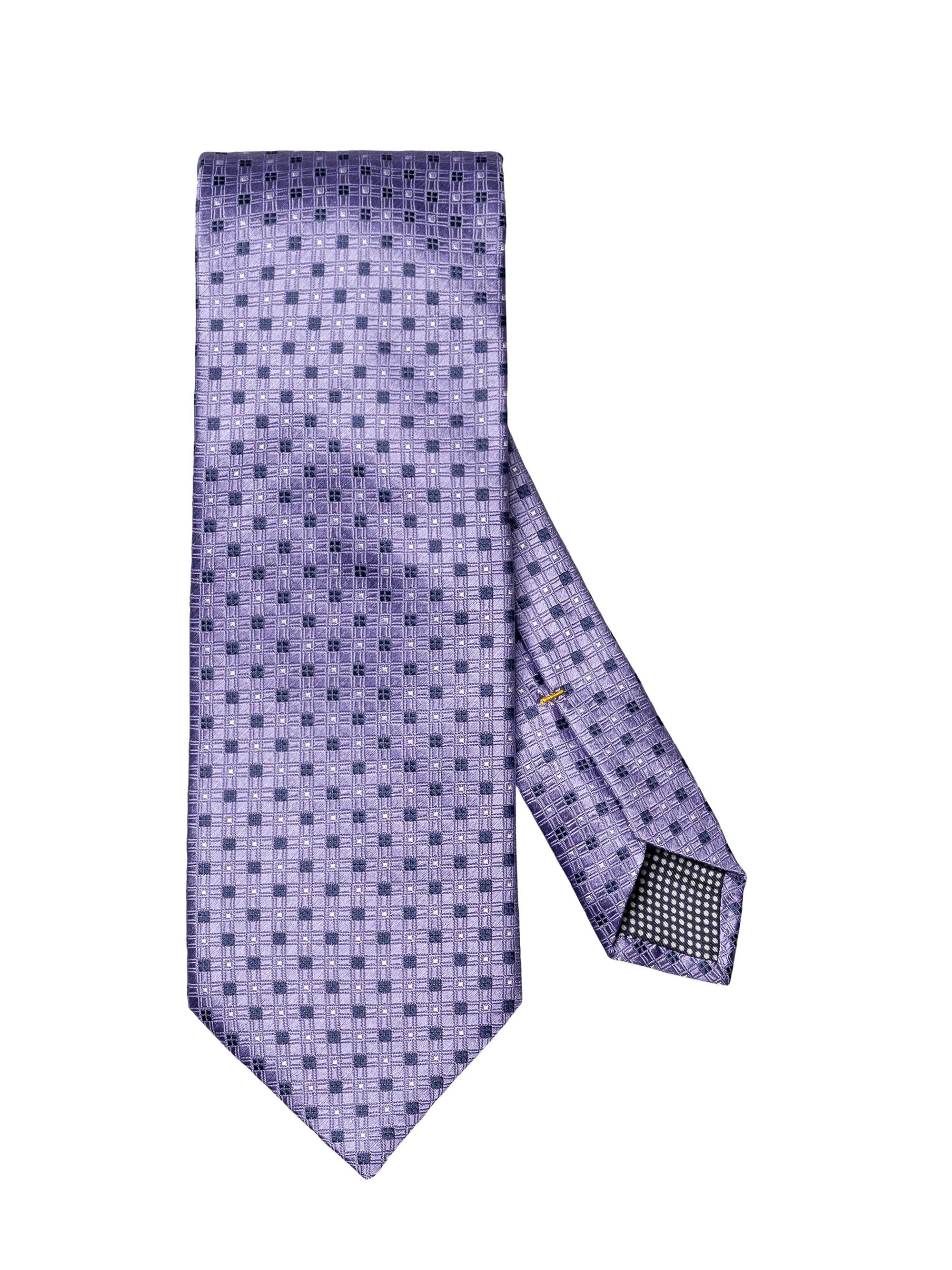 Eton Men's Floral Silk Tie - Purple