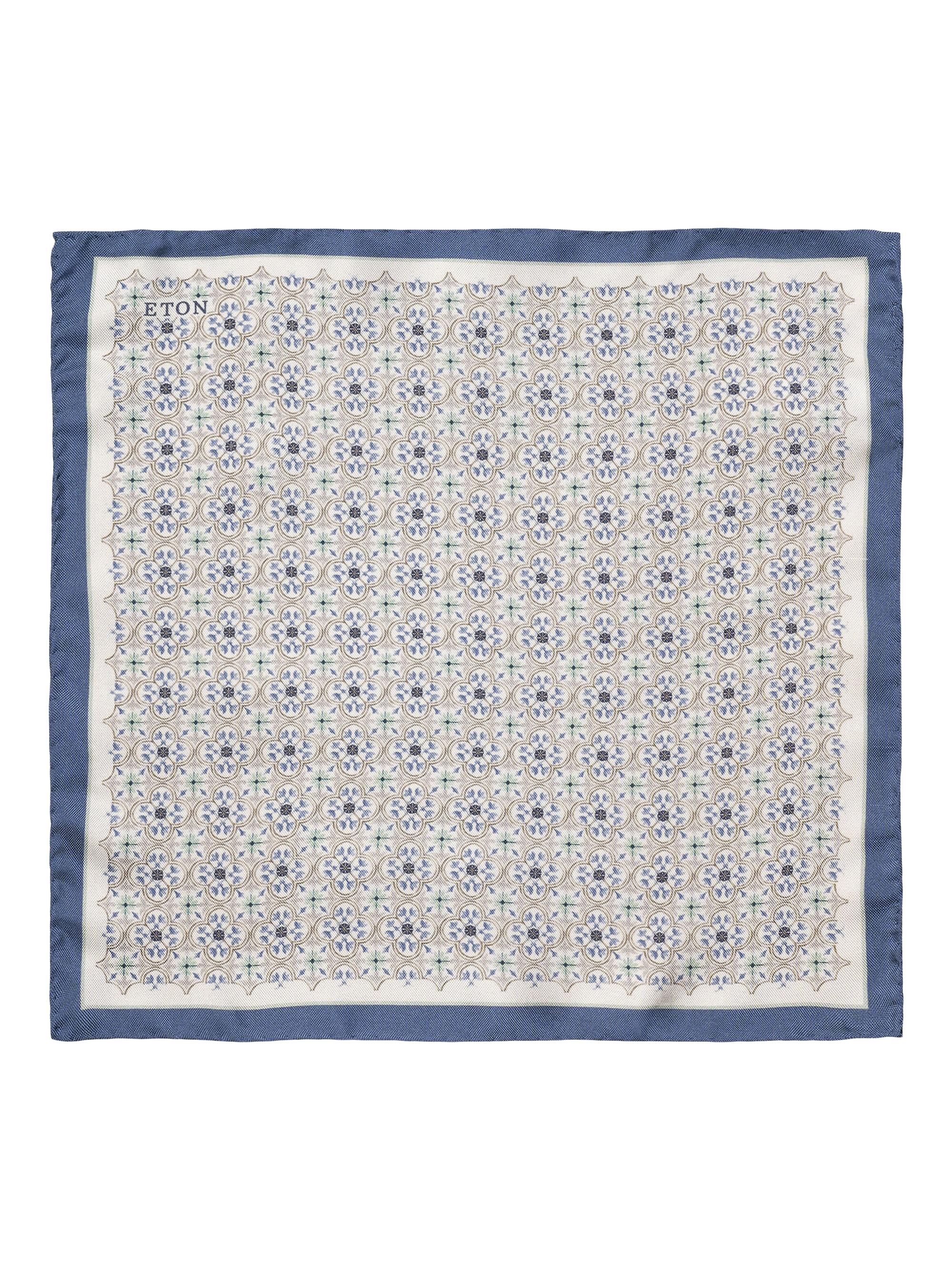 Eton Men's Medallion Silk Pocket Square