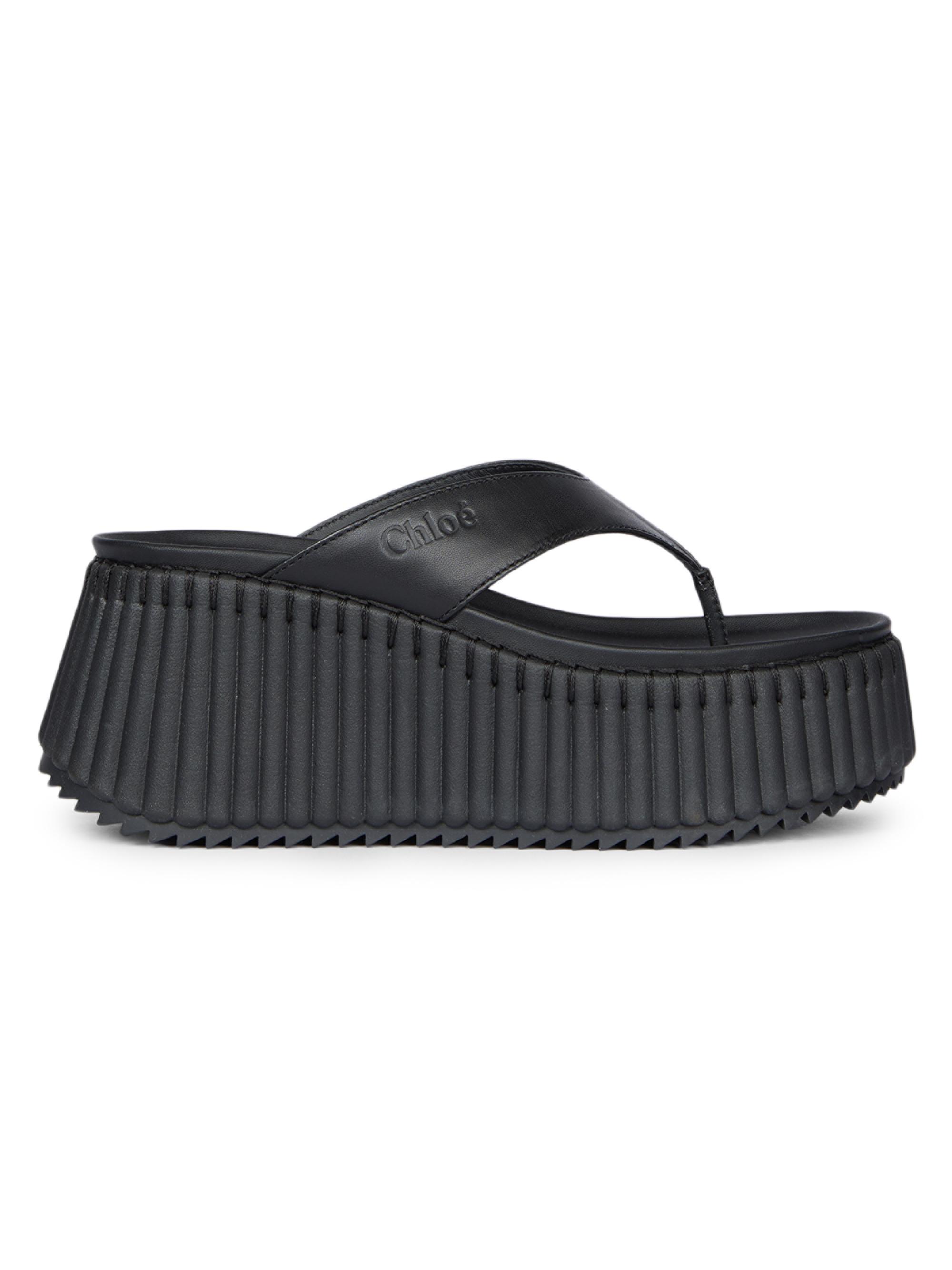 Chloé Nama Leather Wedge Sandals | Saks Fifth Avenue