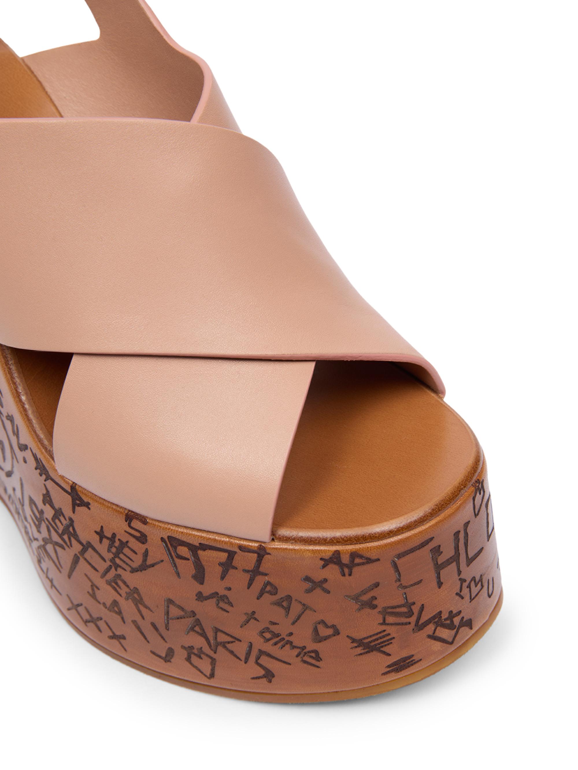 Chloé Maxime Leather Wedge Sandals | Saks Fifth Avenue
