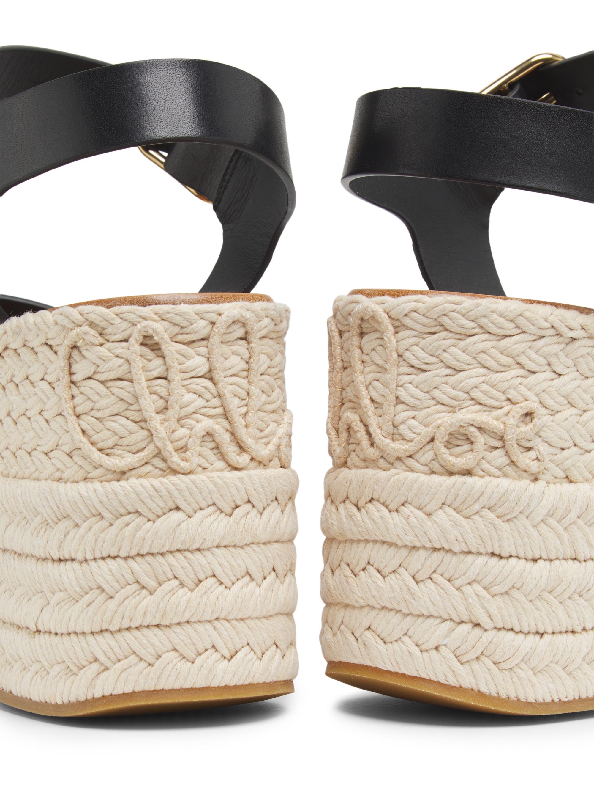 Chloé Isla Logo-Detail Leather Wedge Sandals | Saks Fifth Avenue