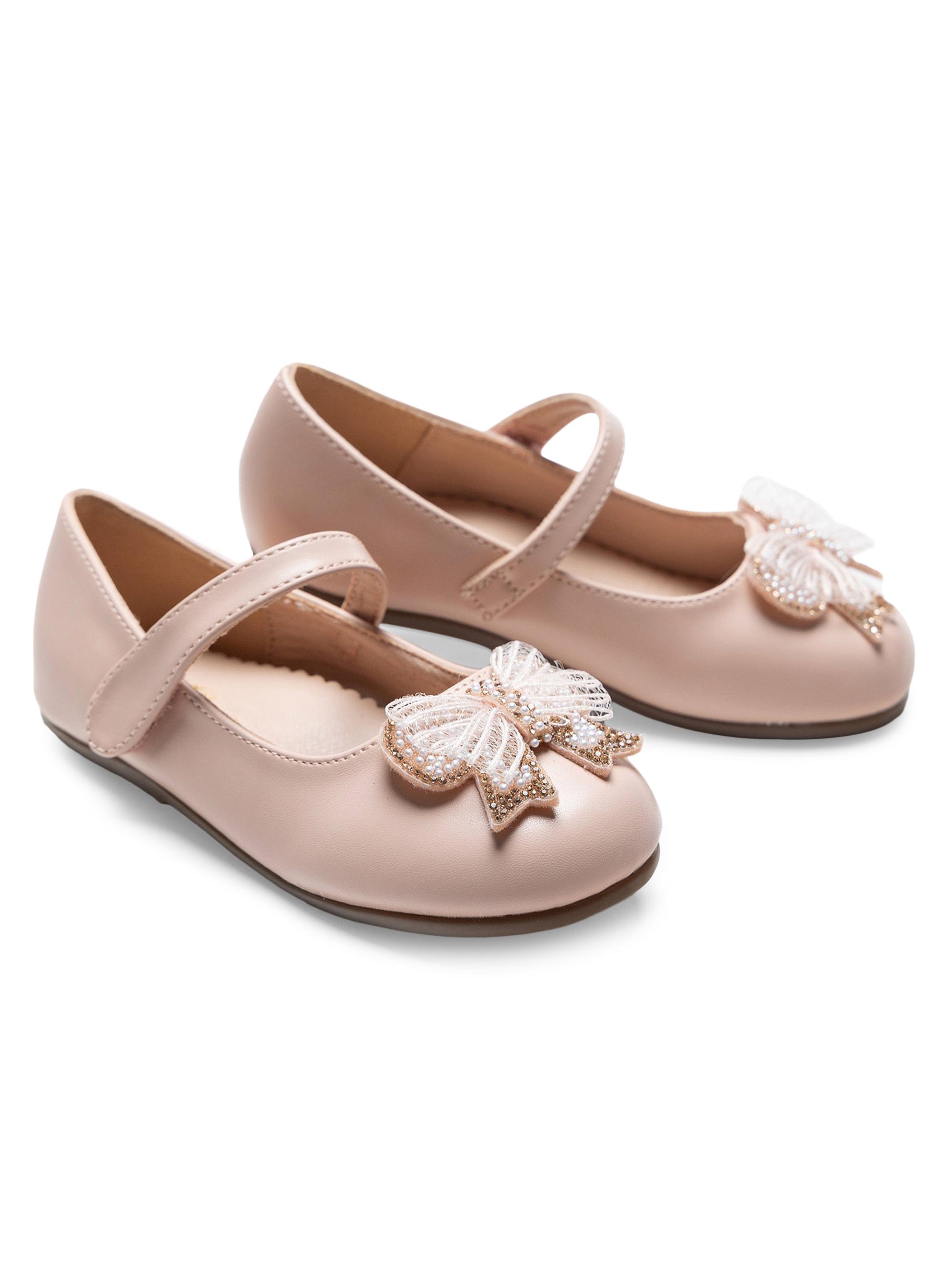 Tulleen Baby Girl's Charlotte Ribbon Flats - Pink 9.5 (Toddler)