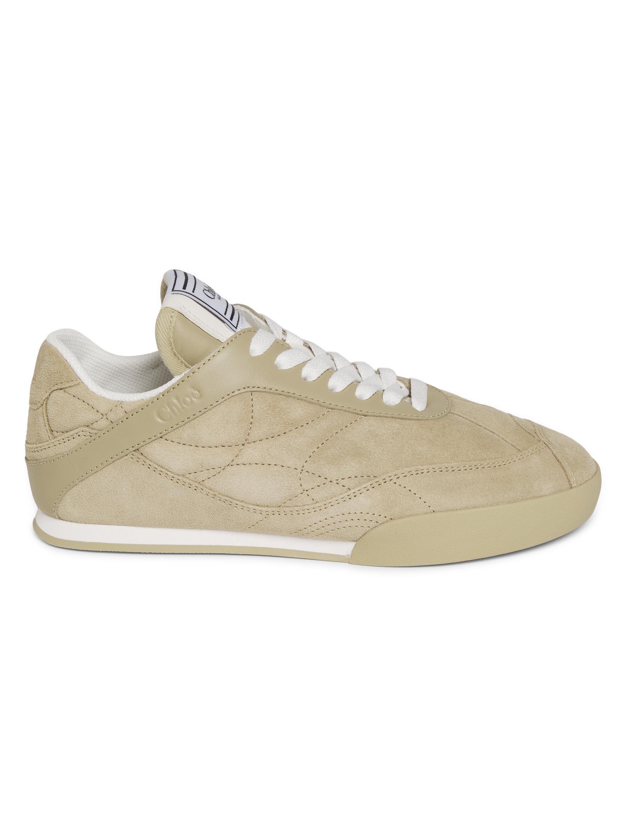 Chloé Women's Kick Quilted Low-Top Sneakers - Pale Khaki