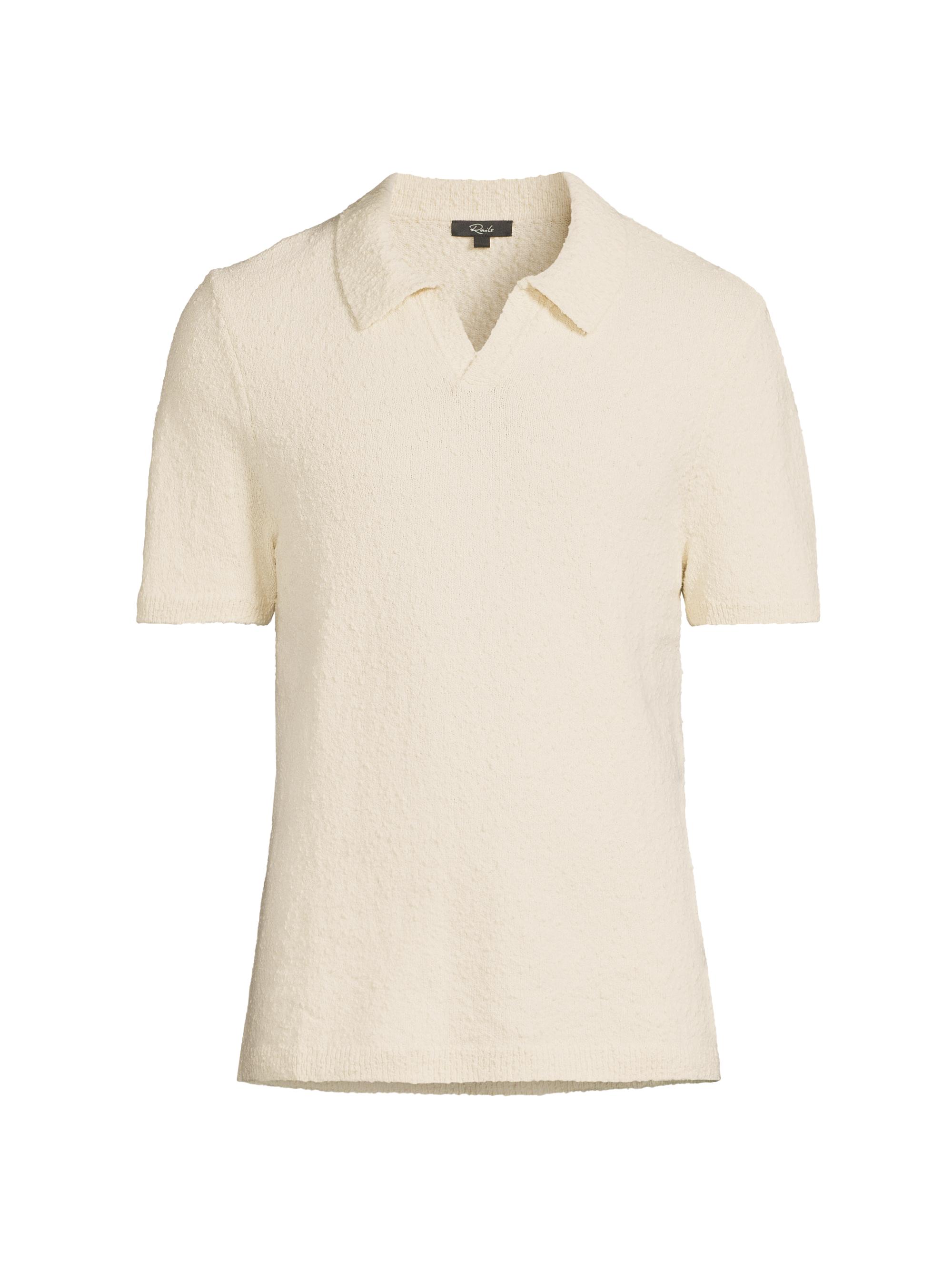 Rails Men's Heath Textured Polo Shirt - Cream
