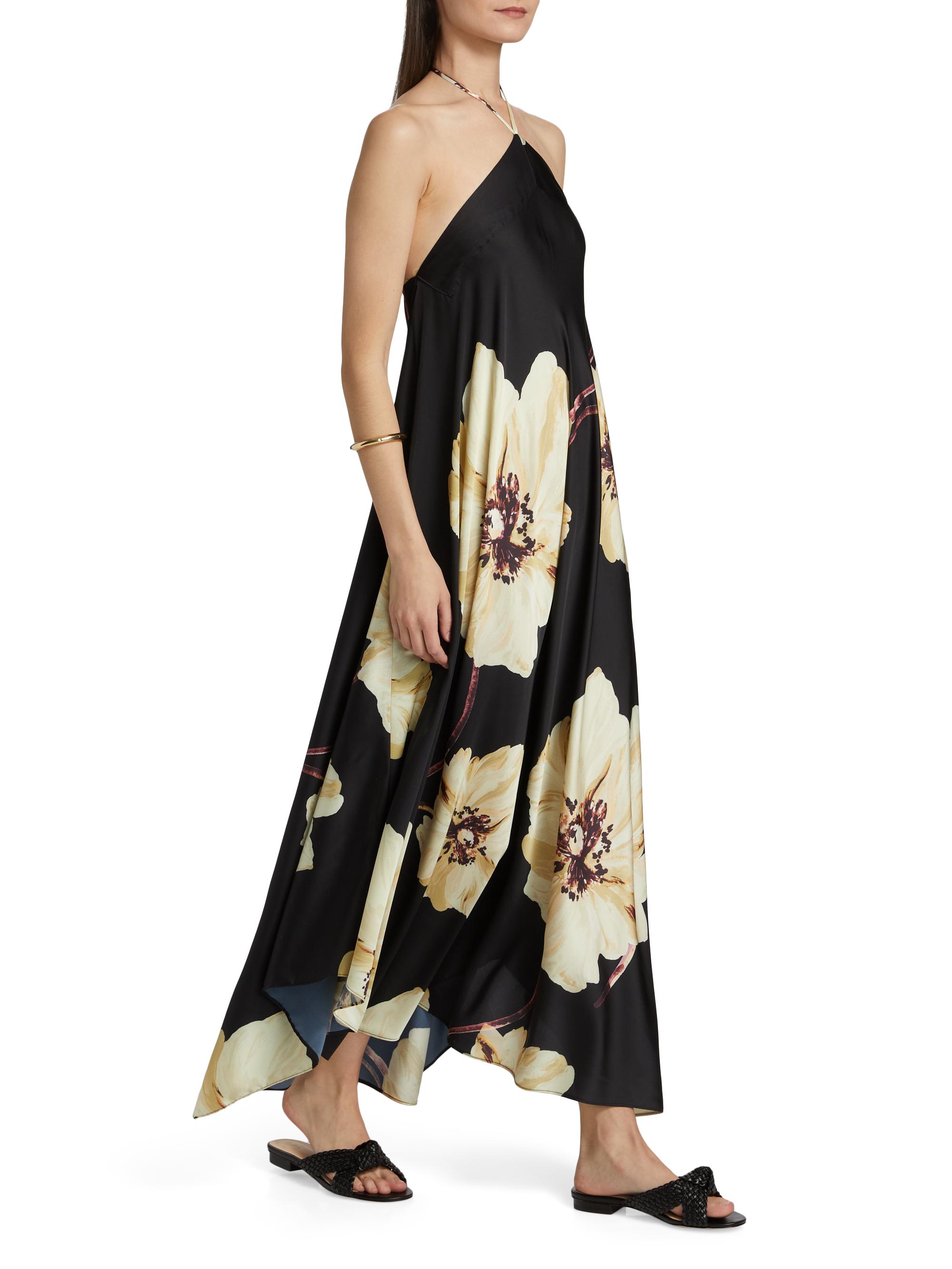 Misa Los Angeles Raban Floral Satin Maxi Dress | Saks Fifth Avenue