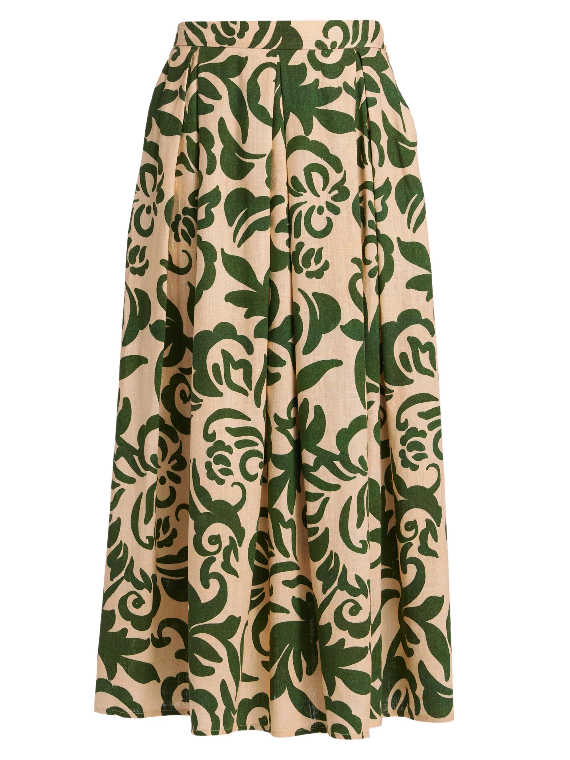 Misa Los Angeles Women's Aggie Printed Midi-Skirt - Tonal Cactus