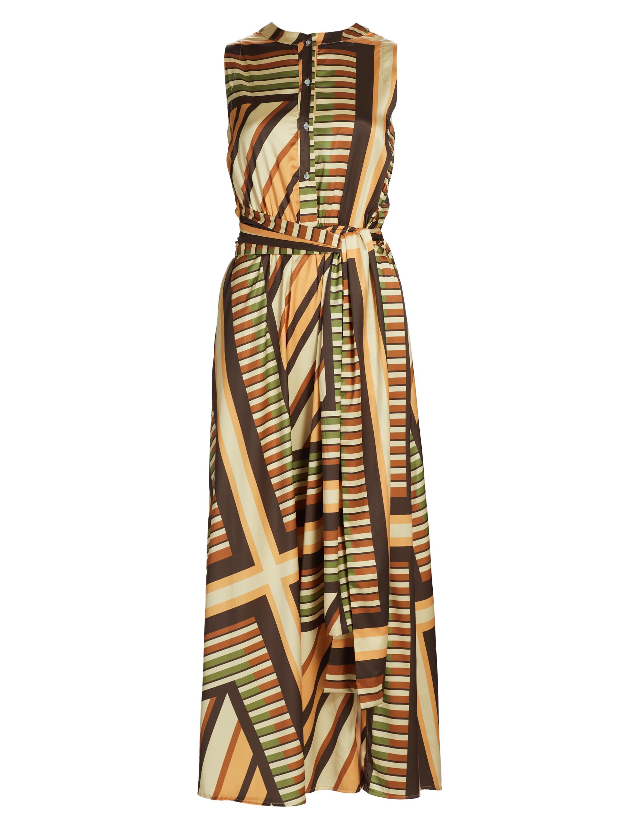 Misa Los Angeles Women's Anabella Striped Satin Maxi Dress - Geo Scarf