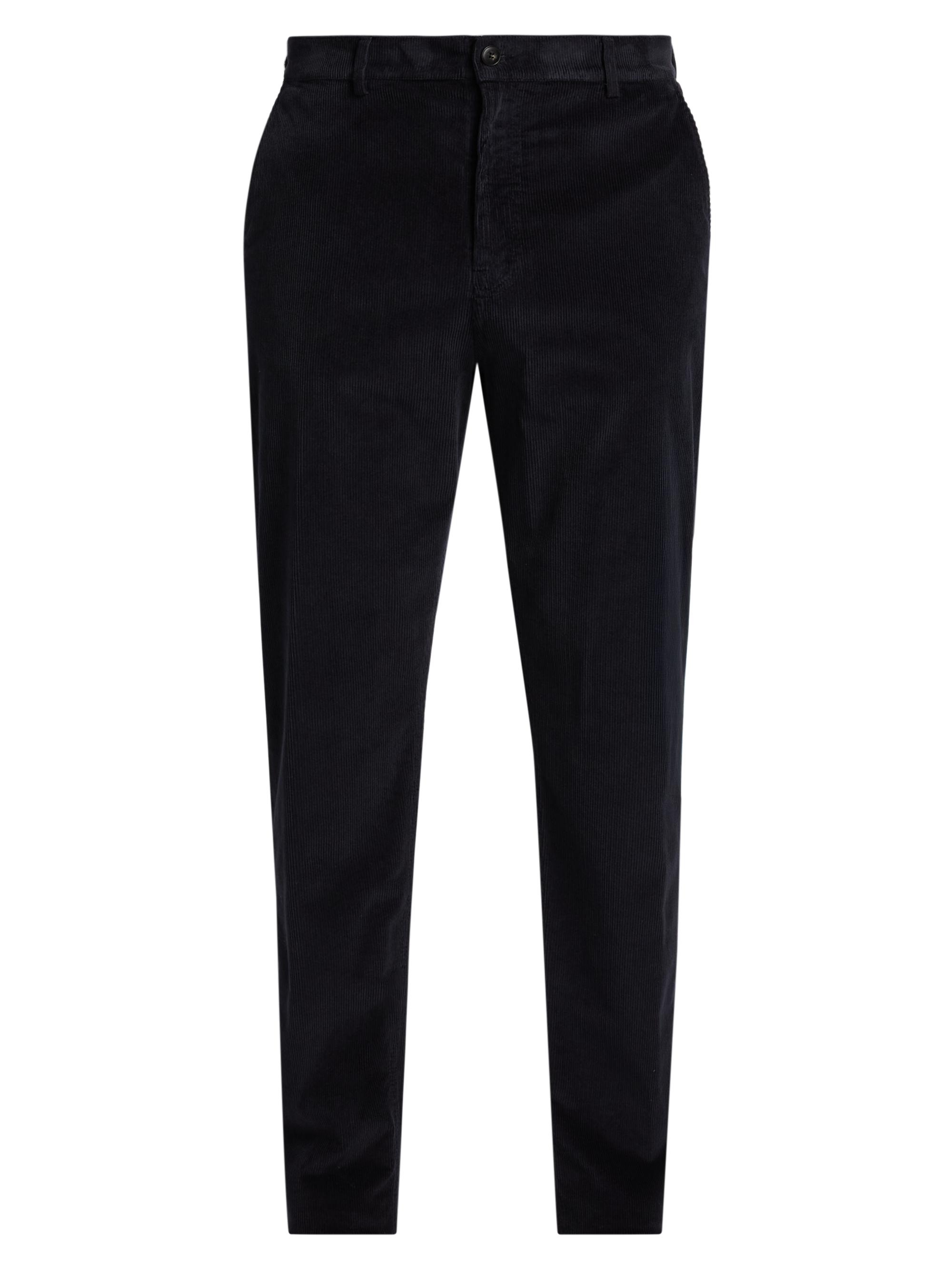 Canali Men's Flat Front Sport Trousers - Dark Blue