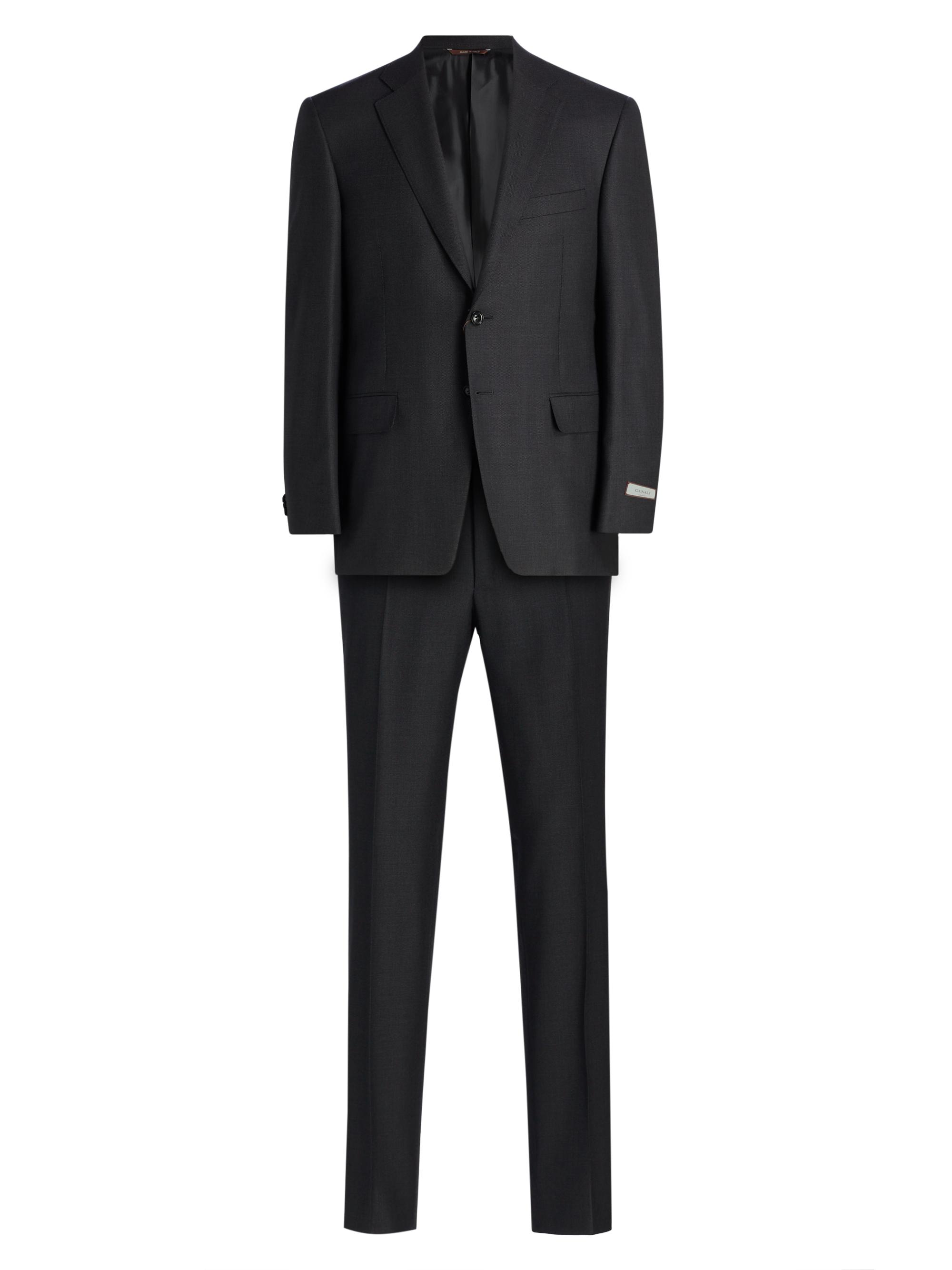 Canali Men's Siena Birdseye Wool Suit - Charcoal