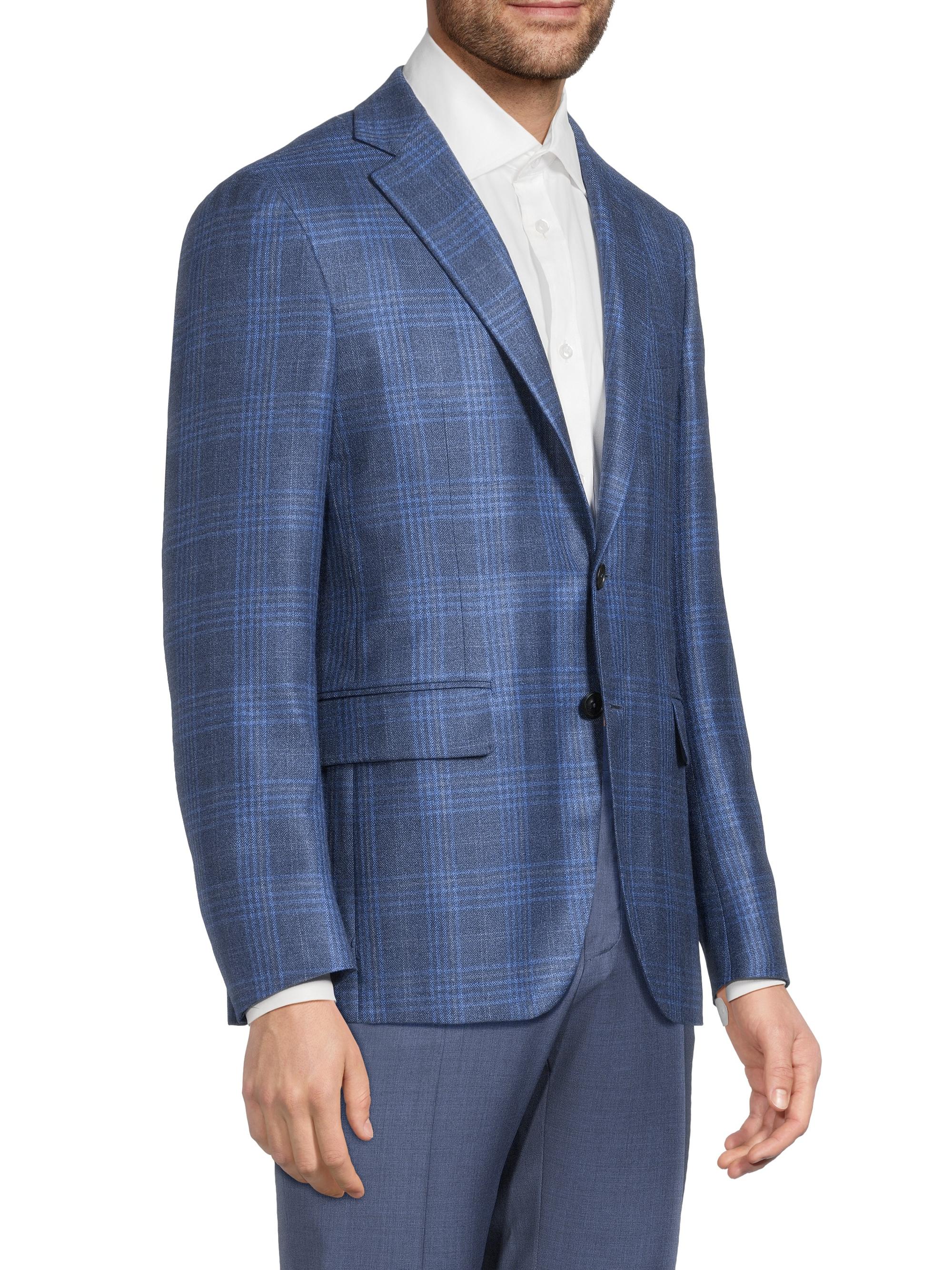 Canali Kei Silk-Cashmere Trim-Fit Solid Sport Coat | Saks Fifth Avenue