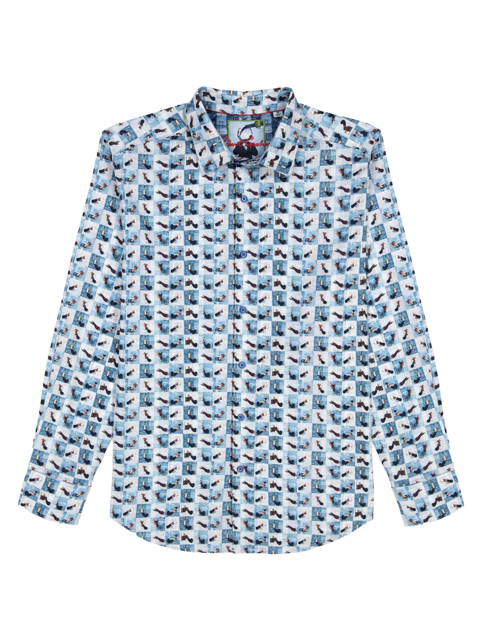 Robert Graham Men's Toasted Checkered Long-Sleeve Button-Front Shirt