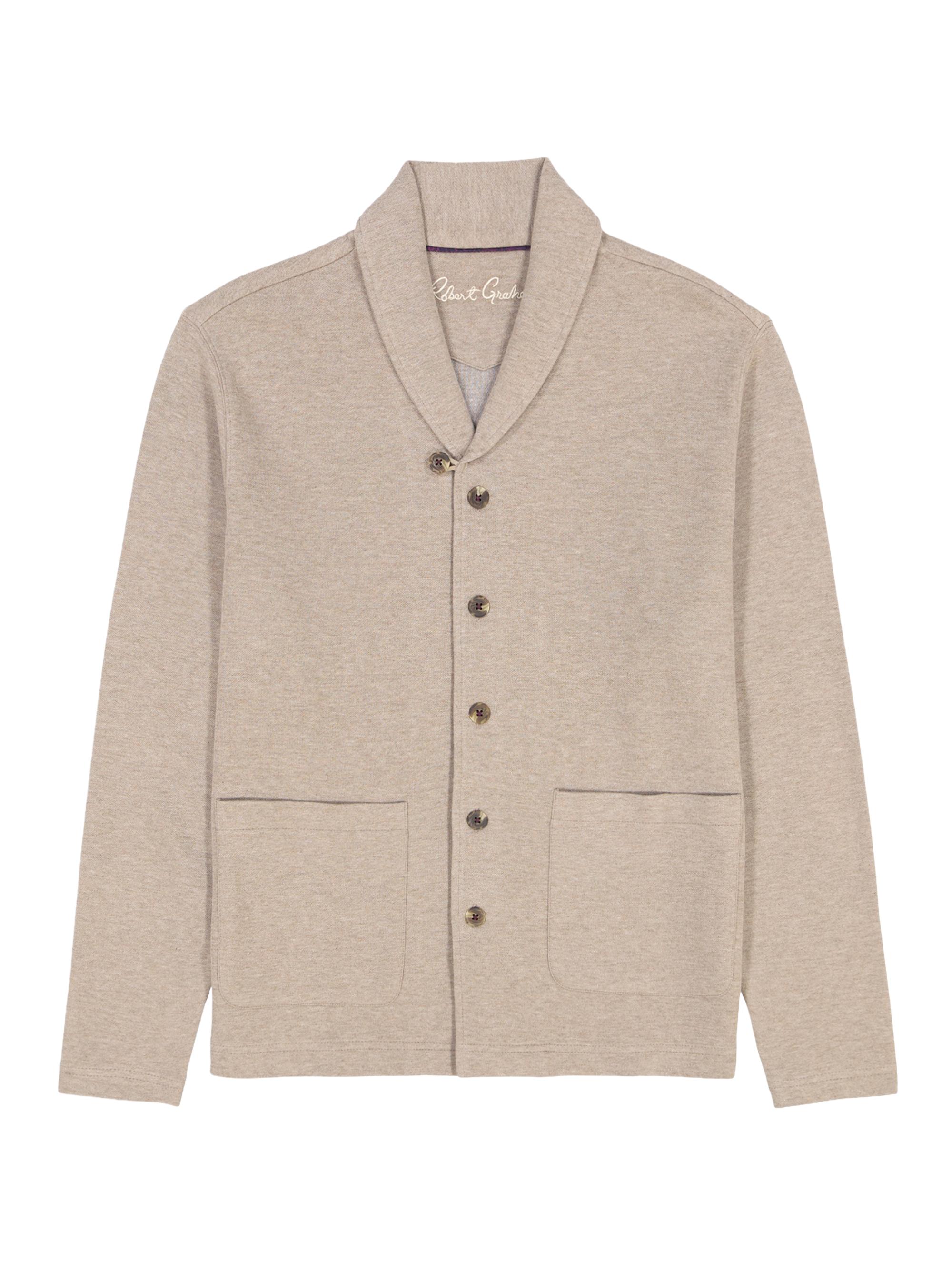 Robert Graham Men's Adriano Shawl Knit Cardigan - Tan