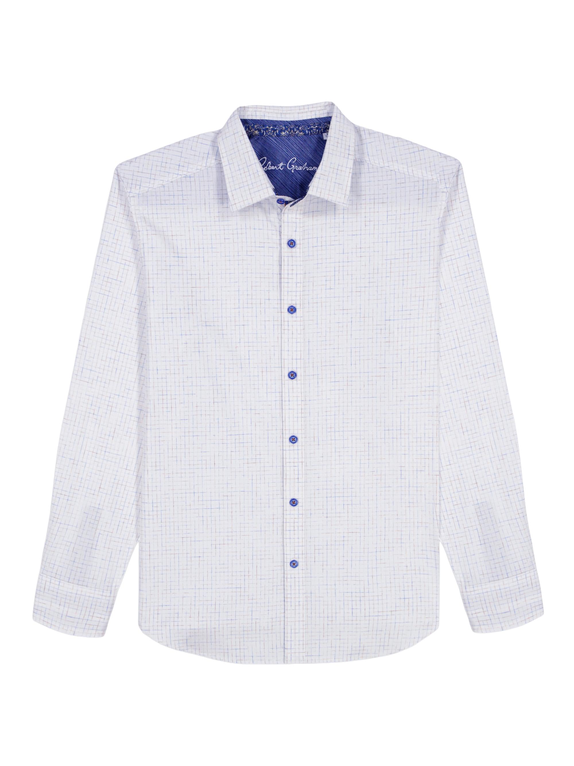 Robert Graham Men's Camden Grid Woven Shirt - White