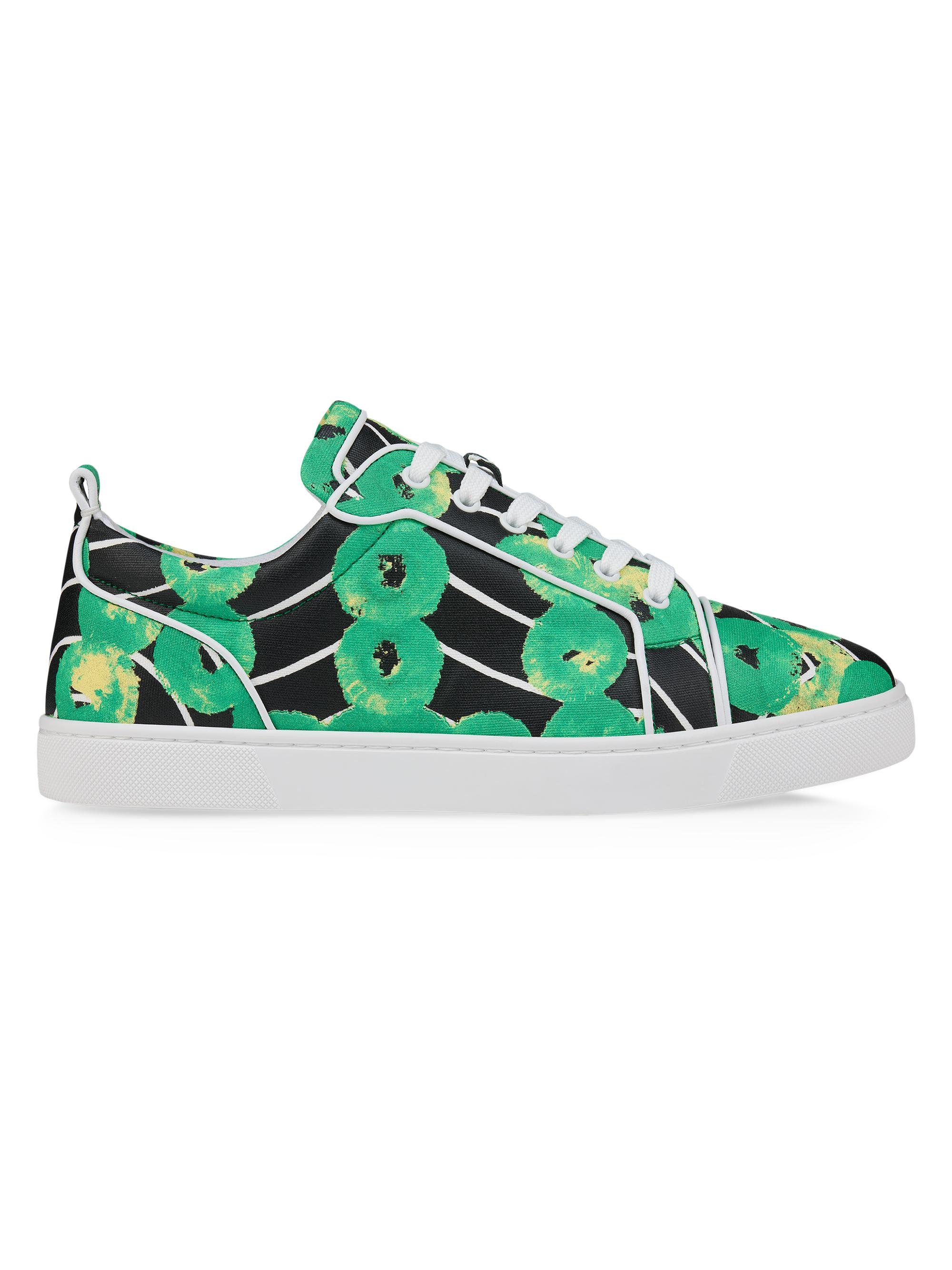 Christian Louboutin Men's Louis Junior Canvas Low Top Sneakers - Tropical