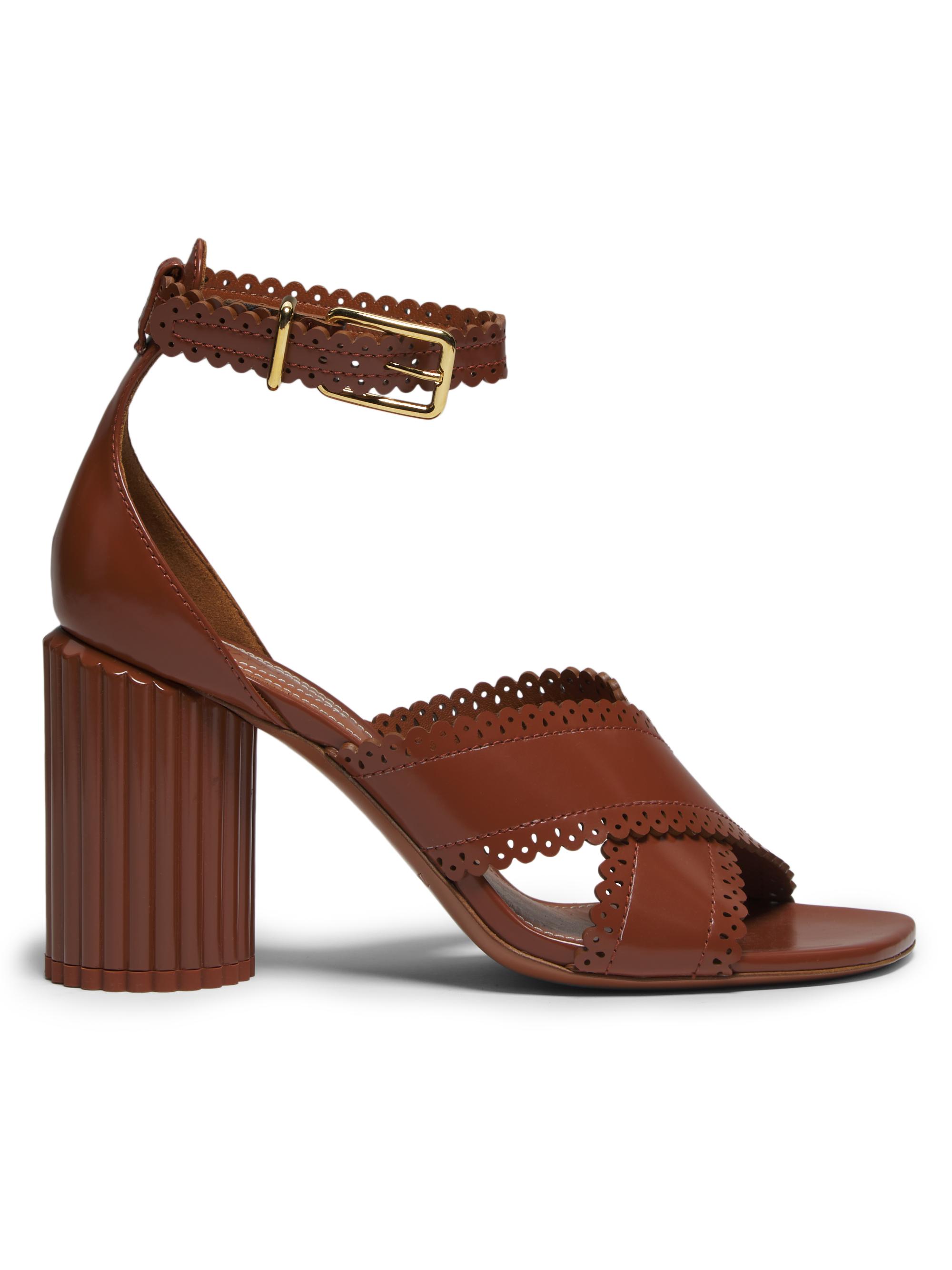 Zimmermann Women's Eddie 85MM Cylinder Heel Leathert Sandals - Pecan