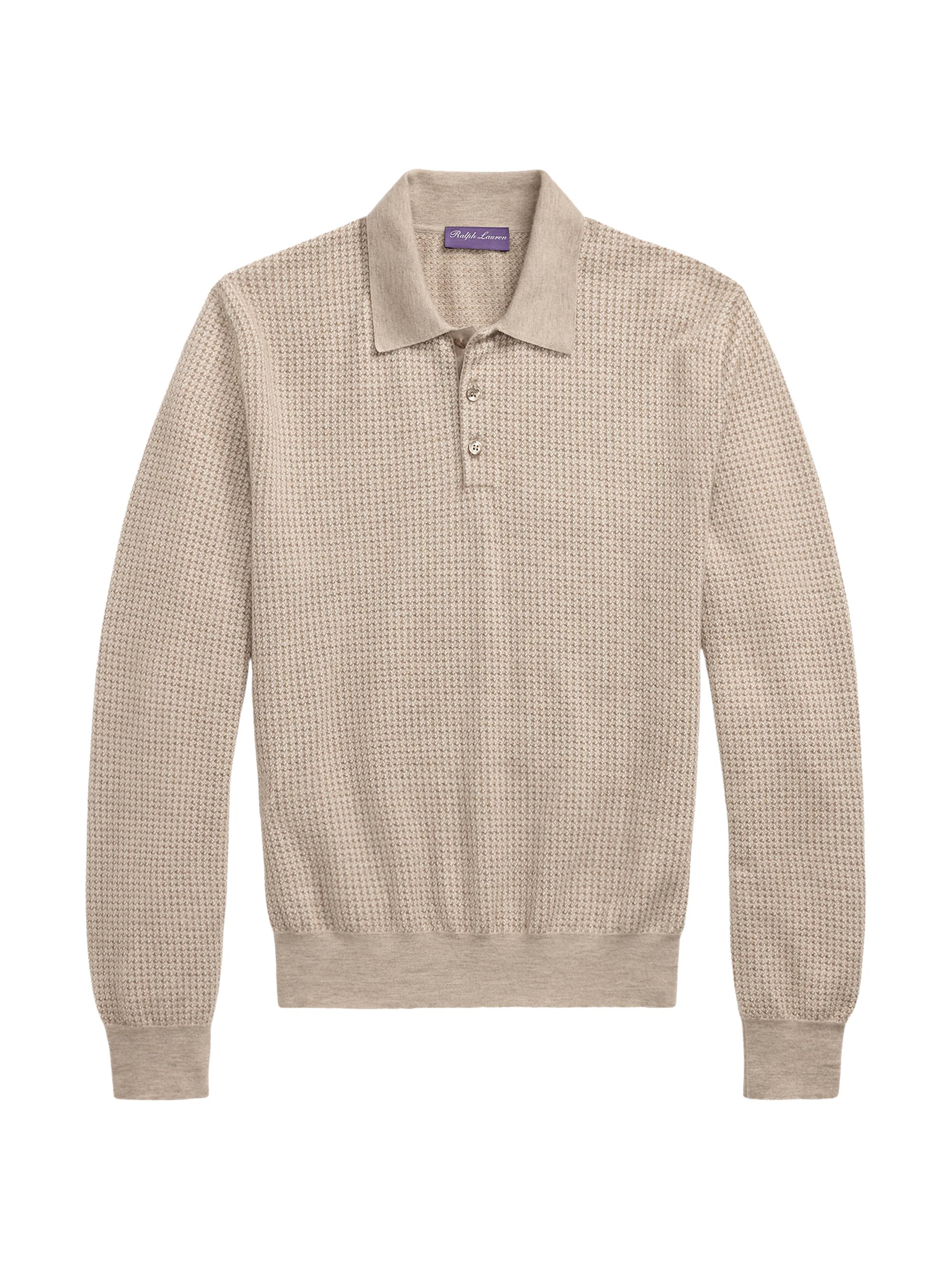 Ralph Lauren Purple Label Cable-Knit Cashmere Mockneck Sweater