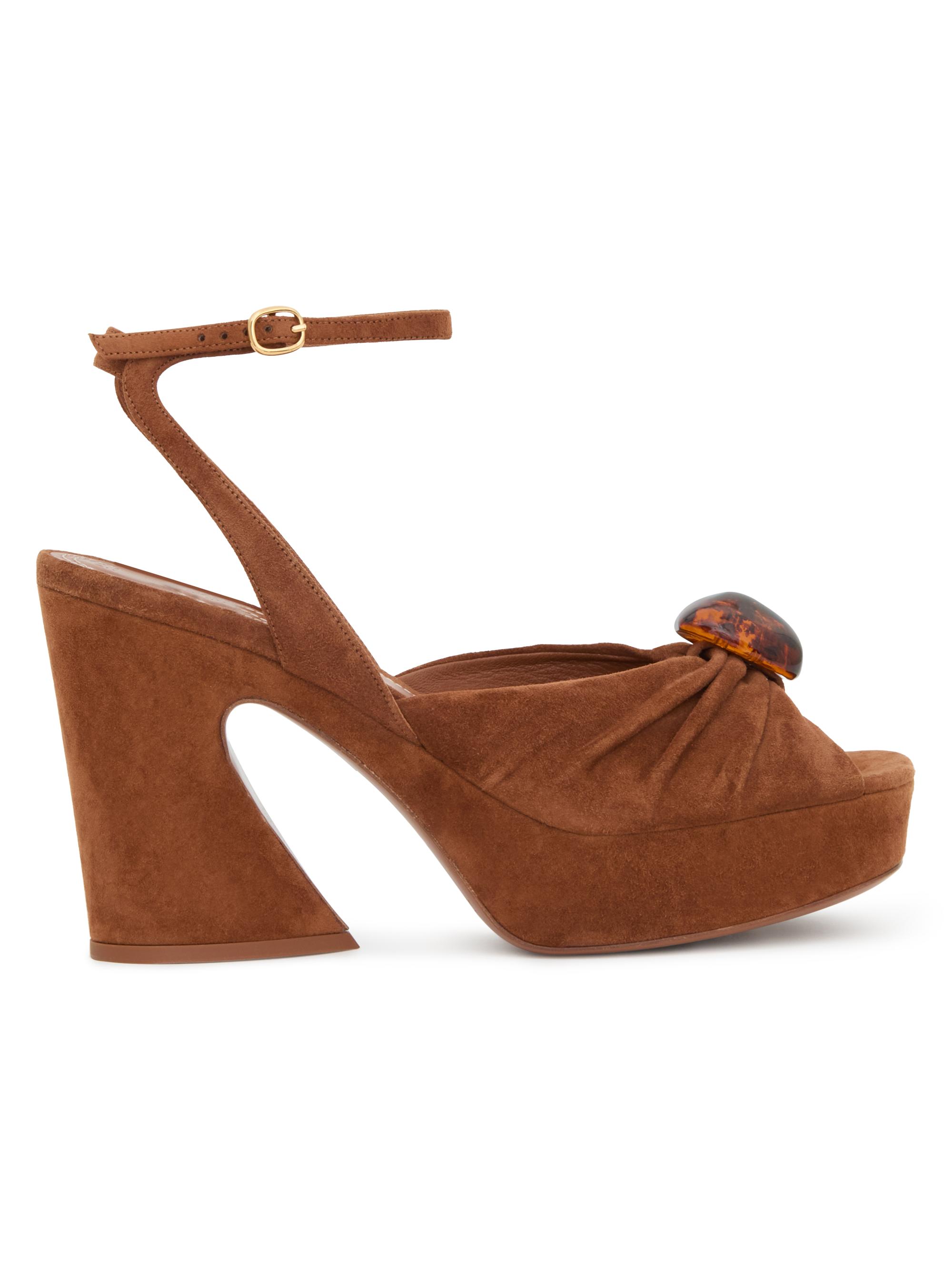 Zimmermann Women's Gleam Suede Sandals - Hazelnut