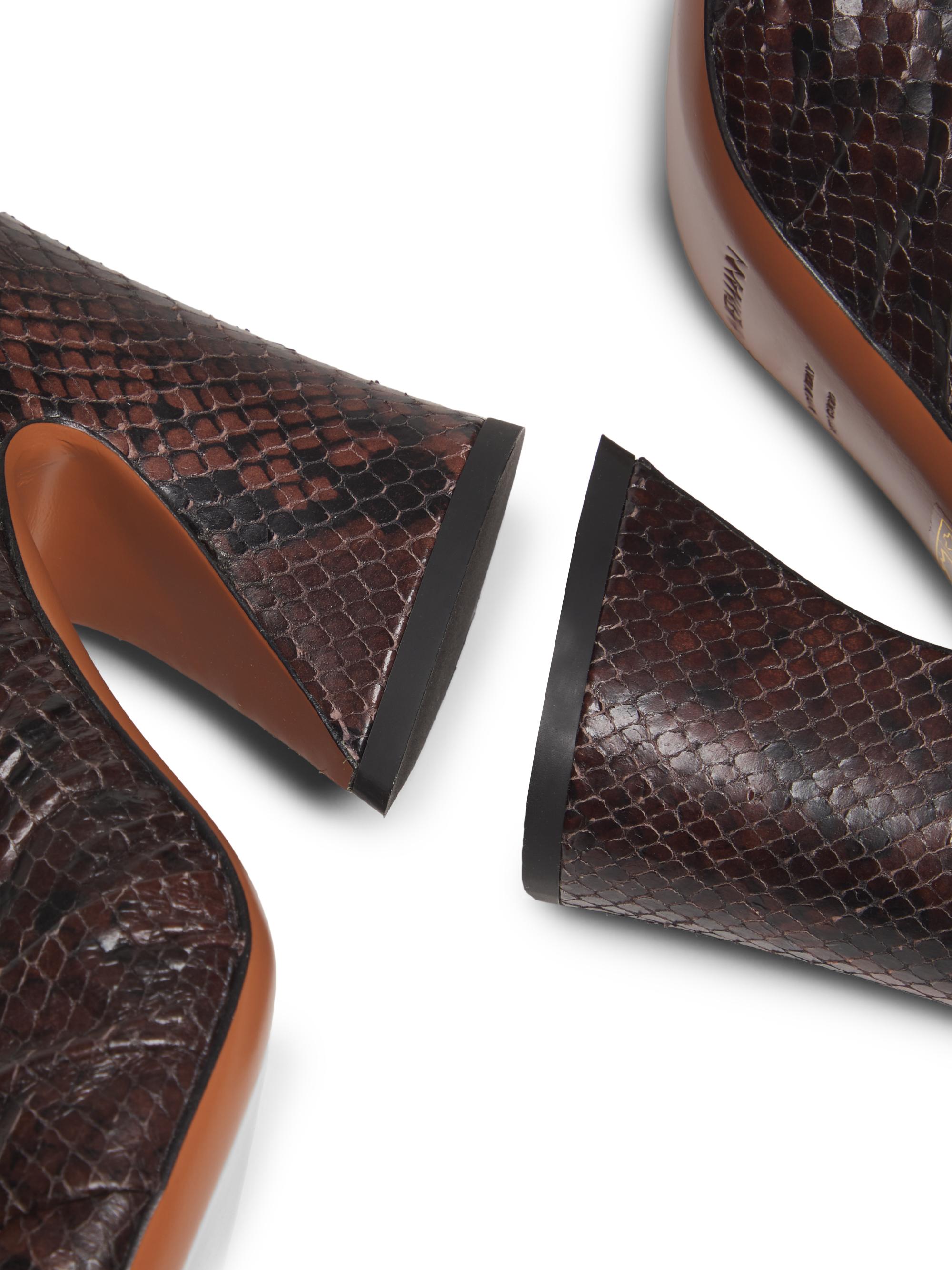Zimmermann Gleam Snake-Embossed Leather 85MM Mules | Saks Fifth Avenue
