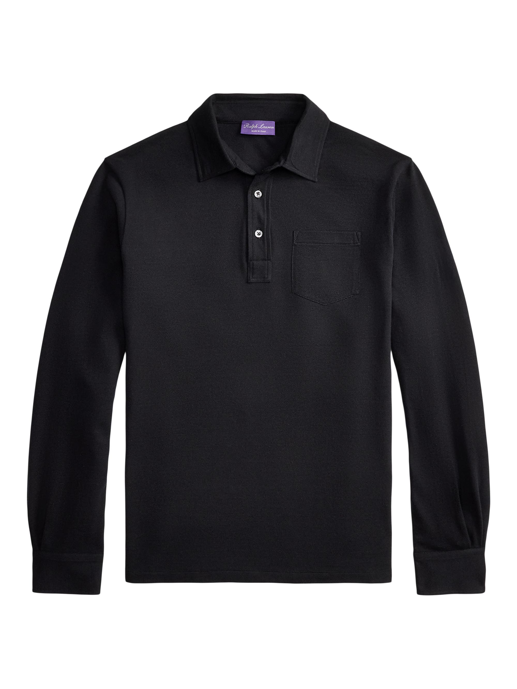 Ralph Lauren Purple Label Washed Non-Logo Long Sleeve Polo | Saks
