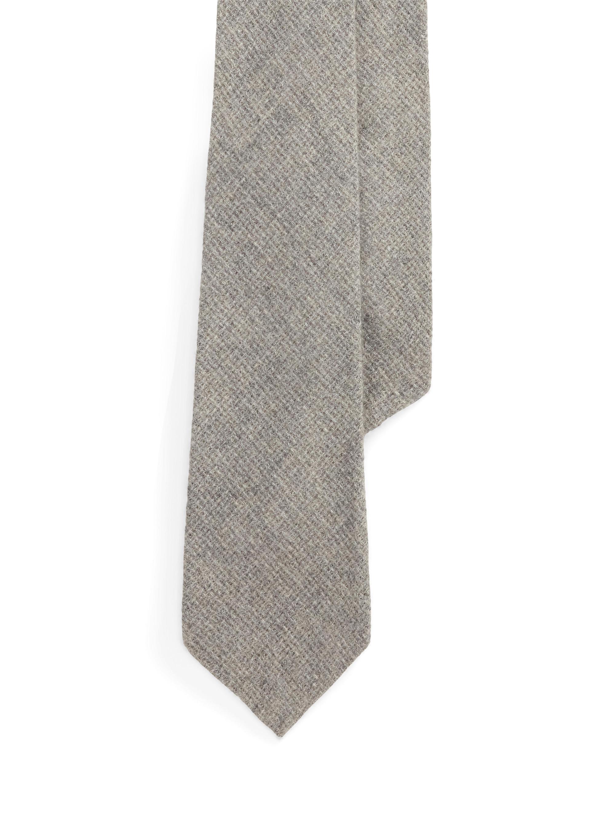 Ralph Lauren Purple Label Men's Textured Cashmere Tie - Silver Grey