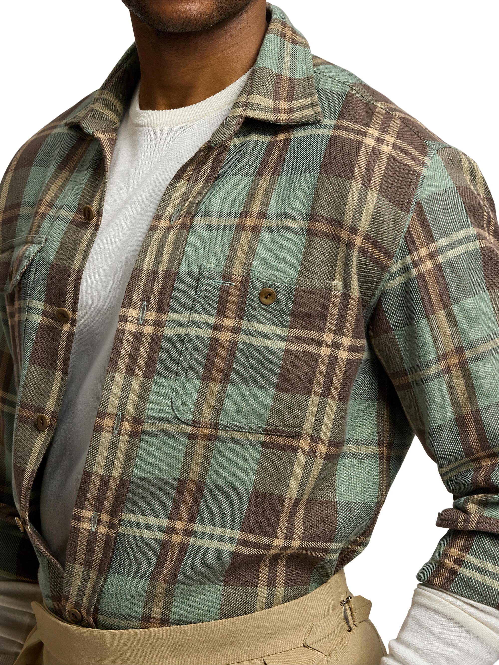 Ralph Lauren Purple Label Plaid Twill Shirt | Saks Fifth Avenue