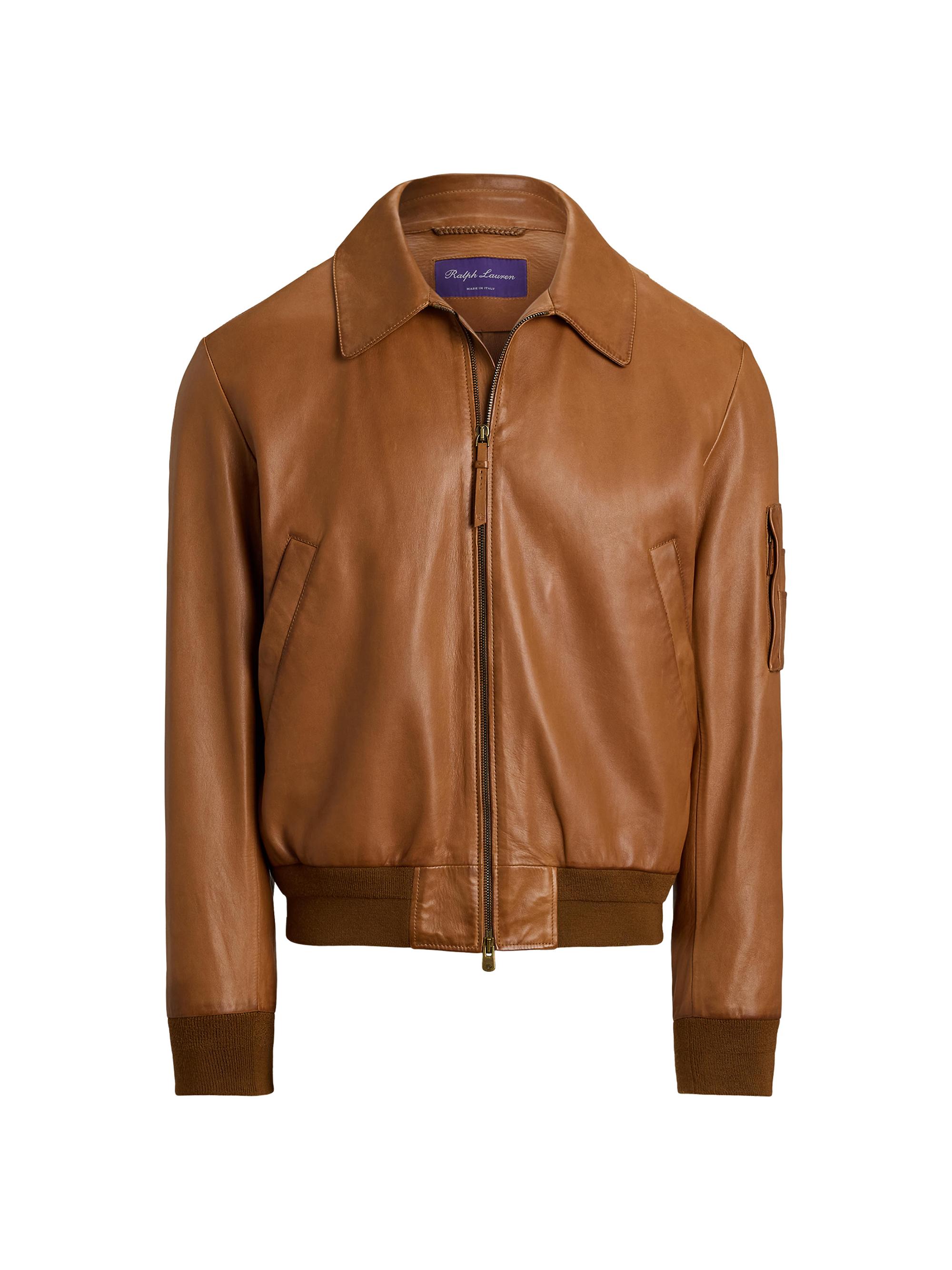 Ralph Lauren Purple Label Plonge Leather Jacket | Saks Fifth Avenue