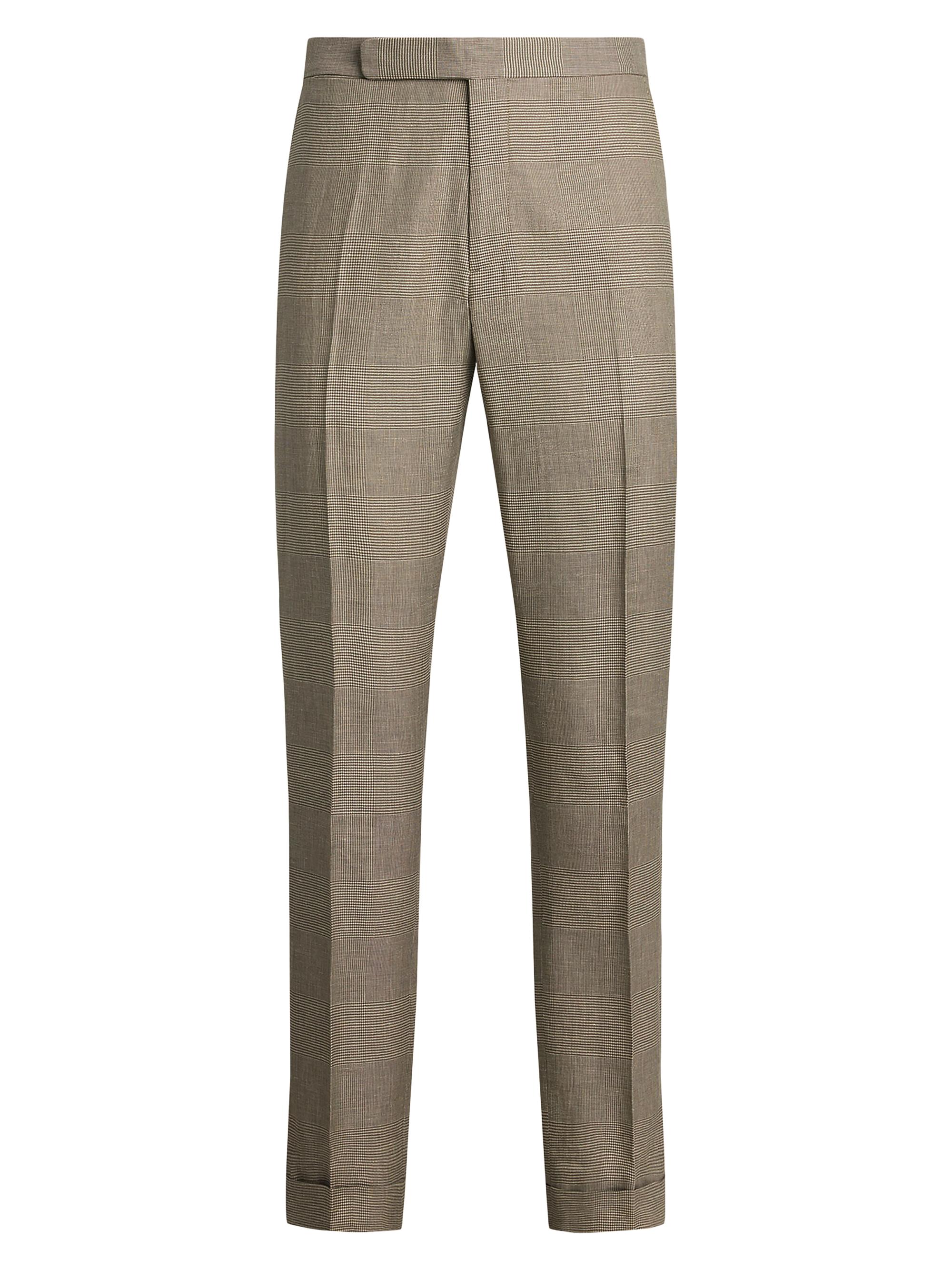Ralph Lauren Purple Label Hand-Tailored Plaid Jersey Suit Trousers