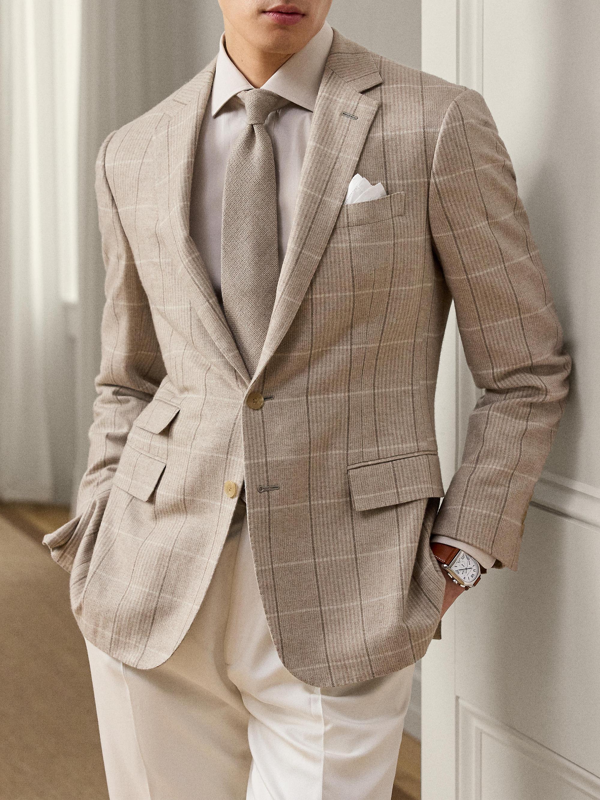 Ralph Lauren Purple Label Kent Windowpane Check Wool-Blend Sport