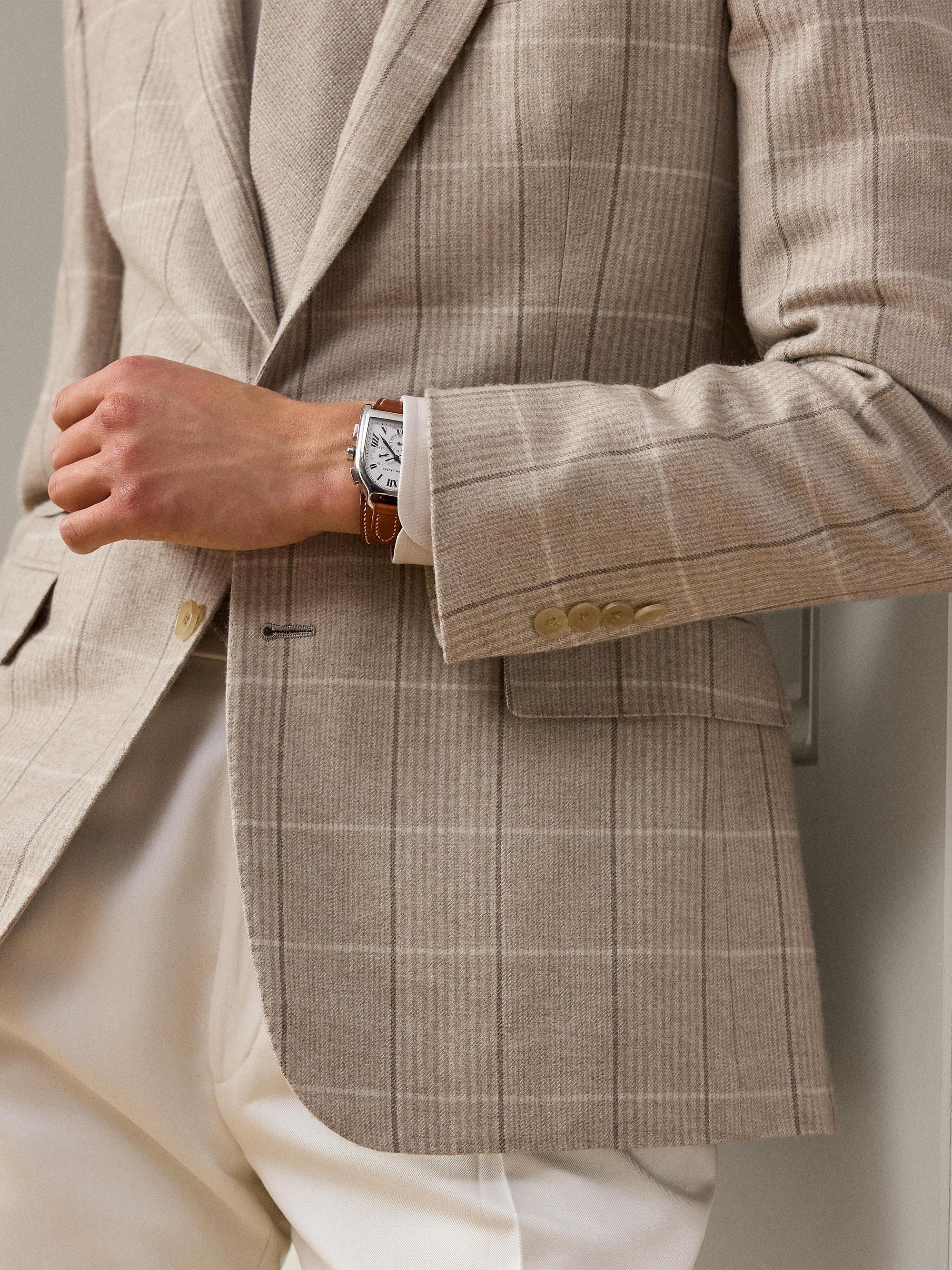 Ralph Lauren Purple Label Kent Windowpane Check Wool-Blend Sport
