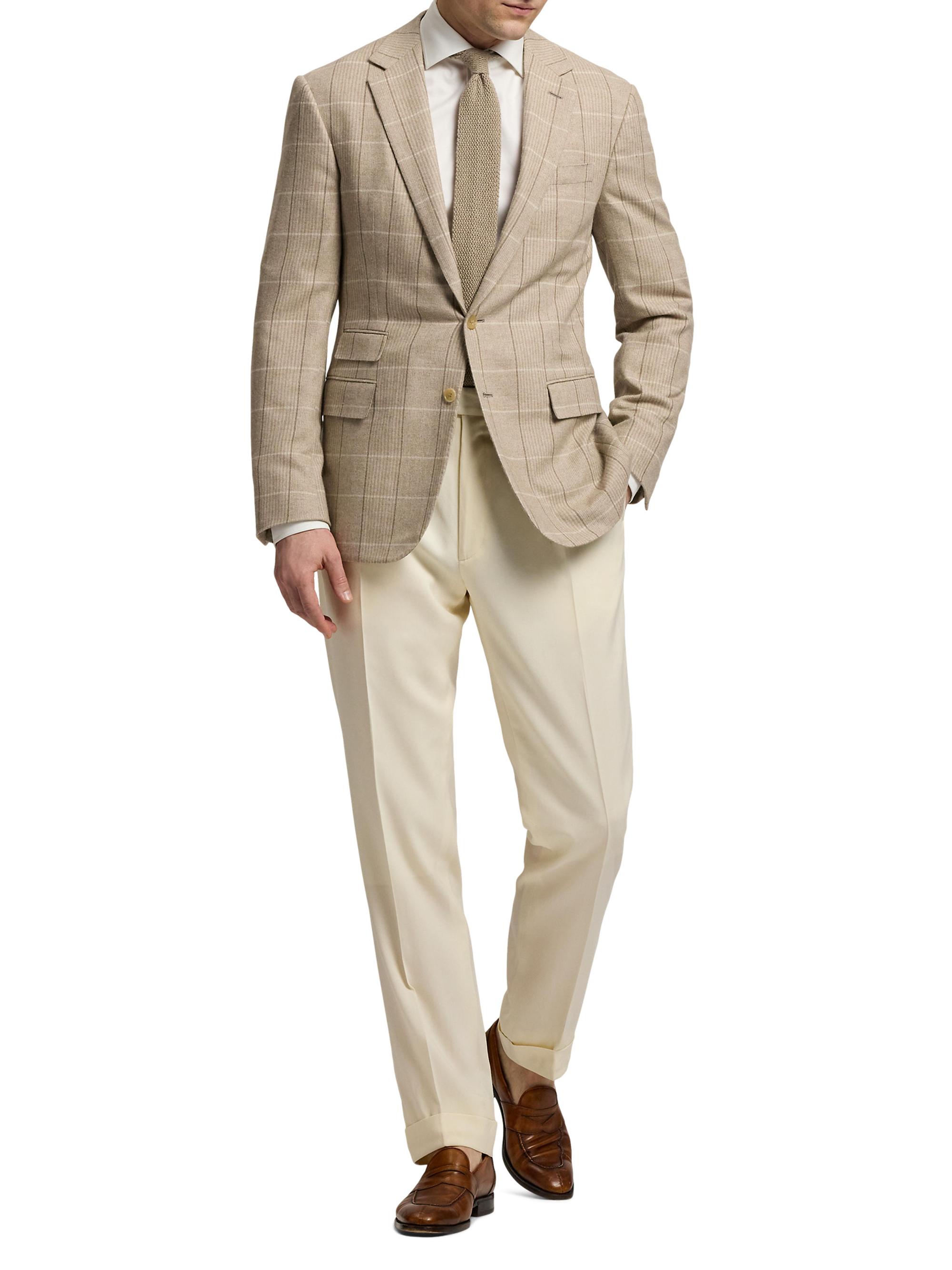 Ralph Lauren Purple Label Kent Windowpane Check Wool-Blend Sport