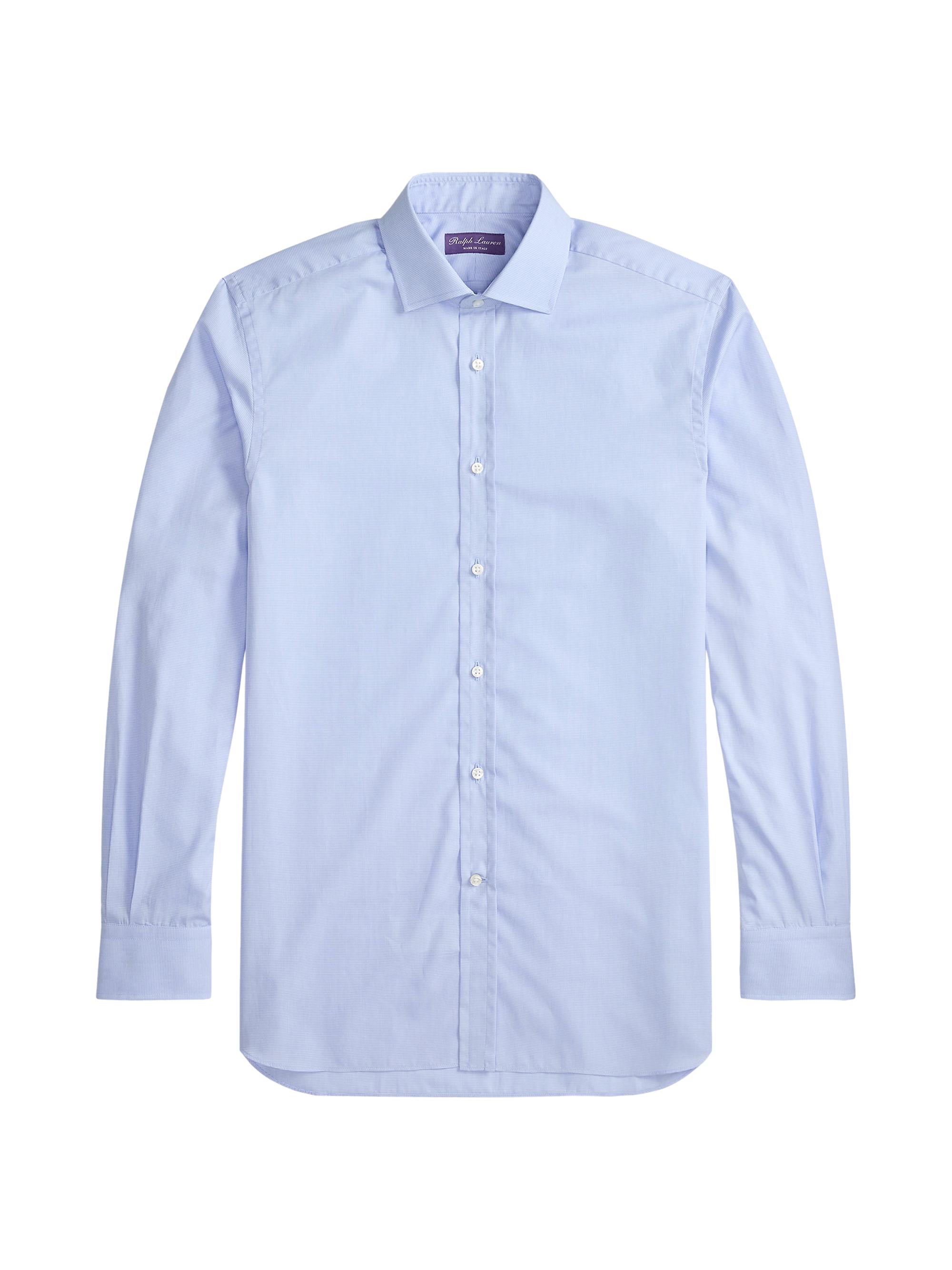 Ralph Lauren Purple Label Men's Solid Cotton Shirt - Blue