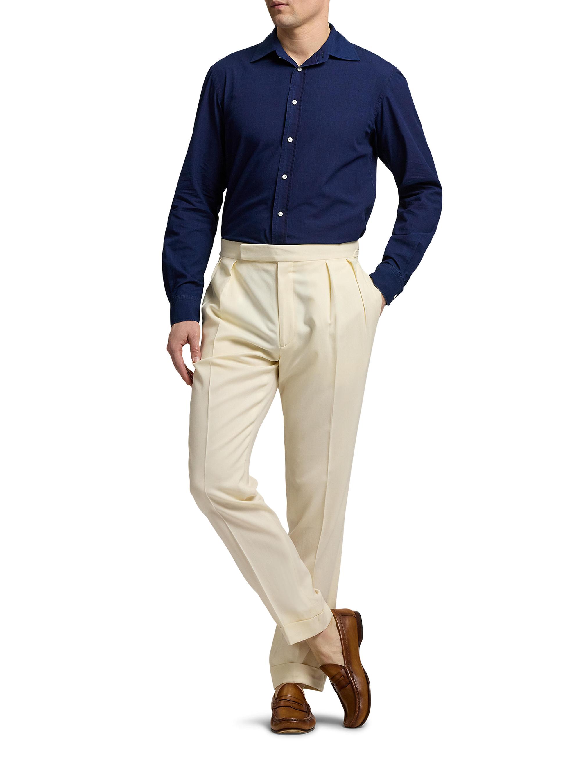 Ralph Lauren Purple Label Men's Chambray Button-Down Shirt - Dark Bermuda Wash