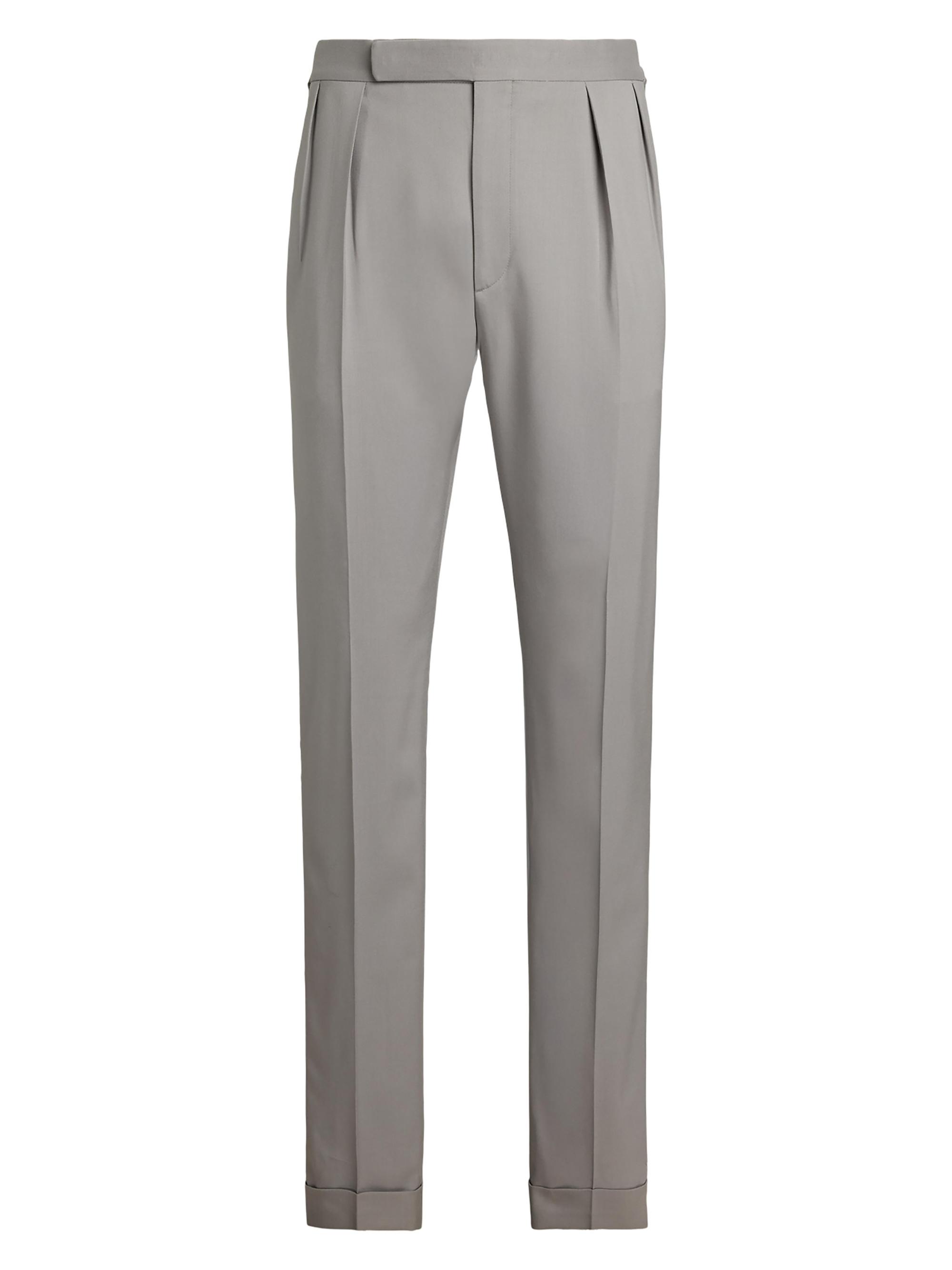 Ralph Lauren Purple Label Hand-Tailored Plaid Jersey Suit Trousers