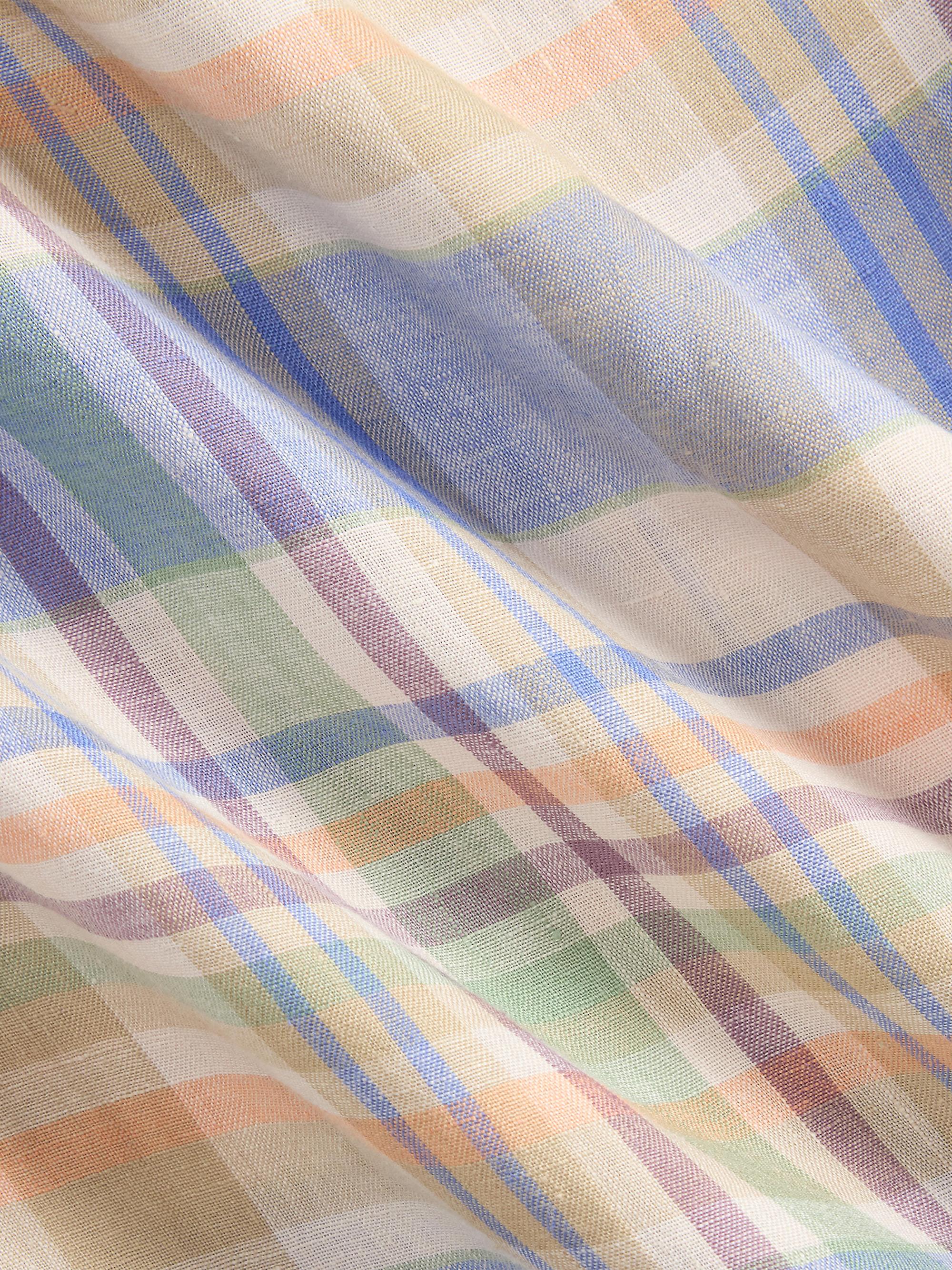 Ralph Lauren Purple Label Men's Plaid Linen Button-Down Shirt