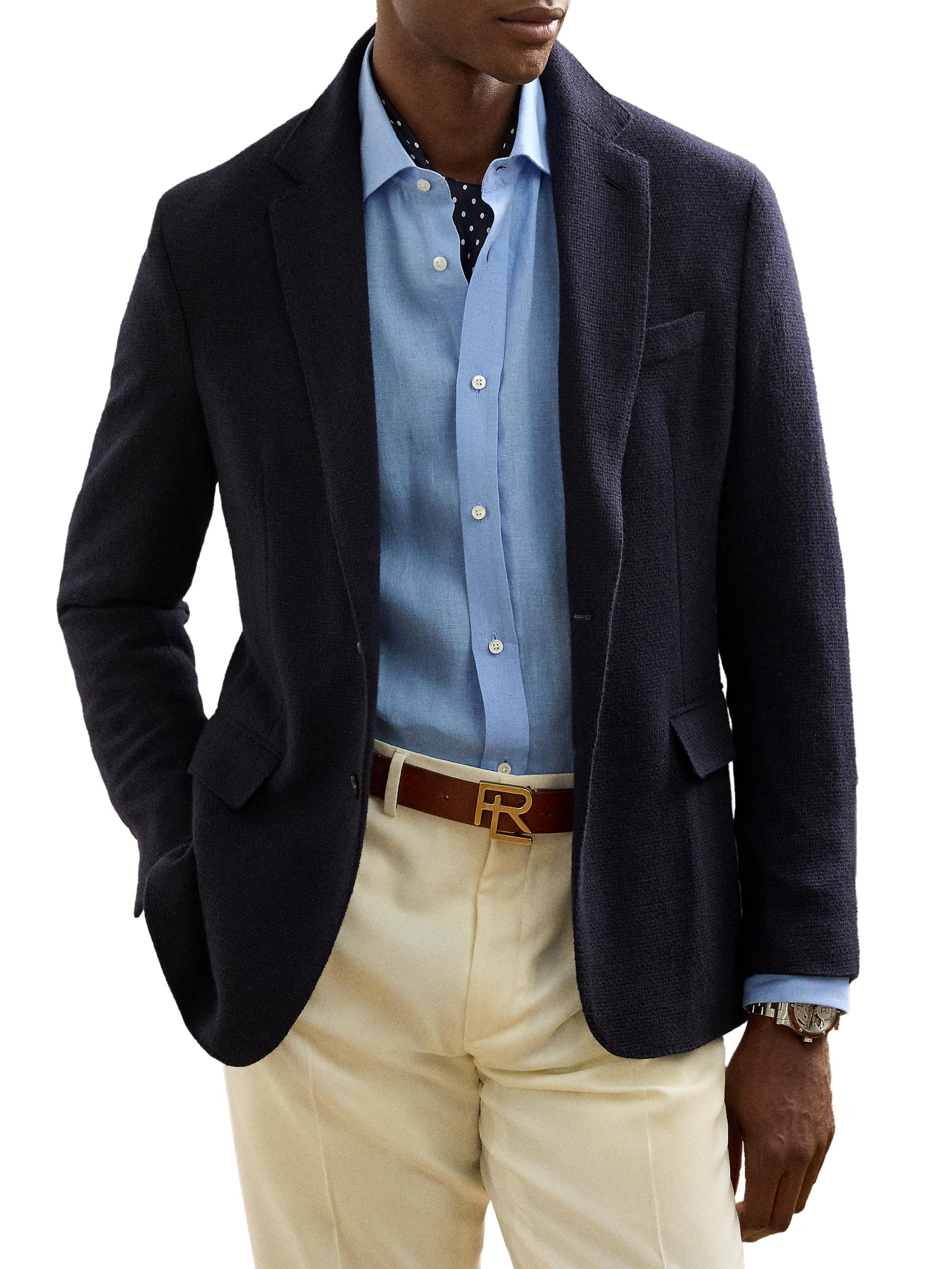 Ralph Lauren Purple Label Hadley Textured Open-Weave Jacket | Saks
