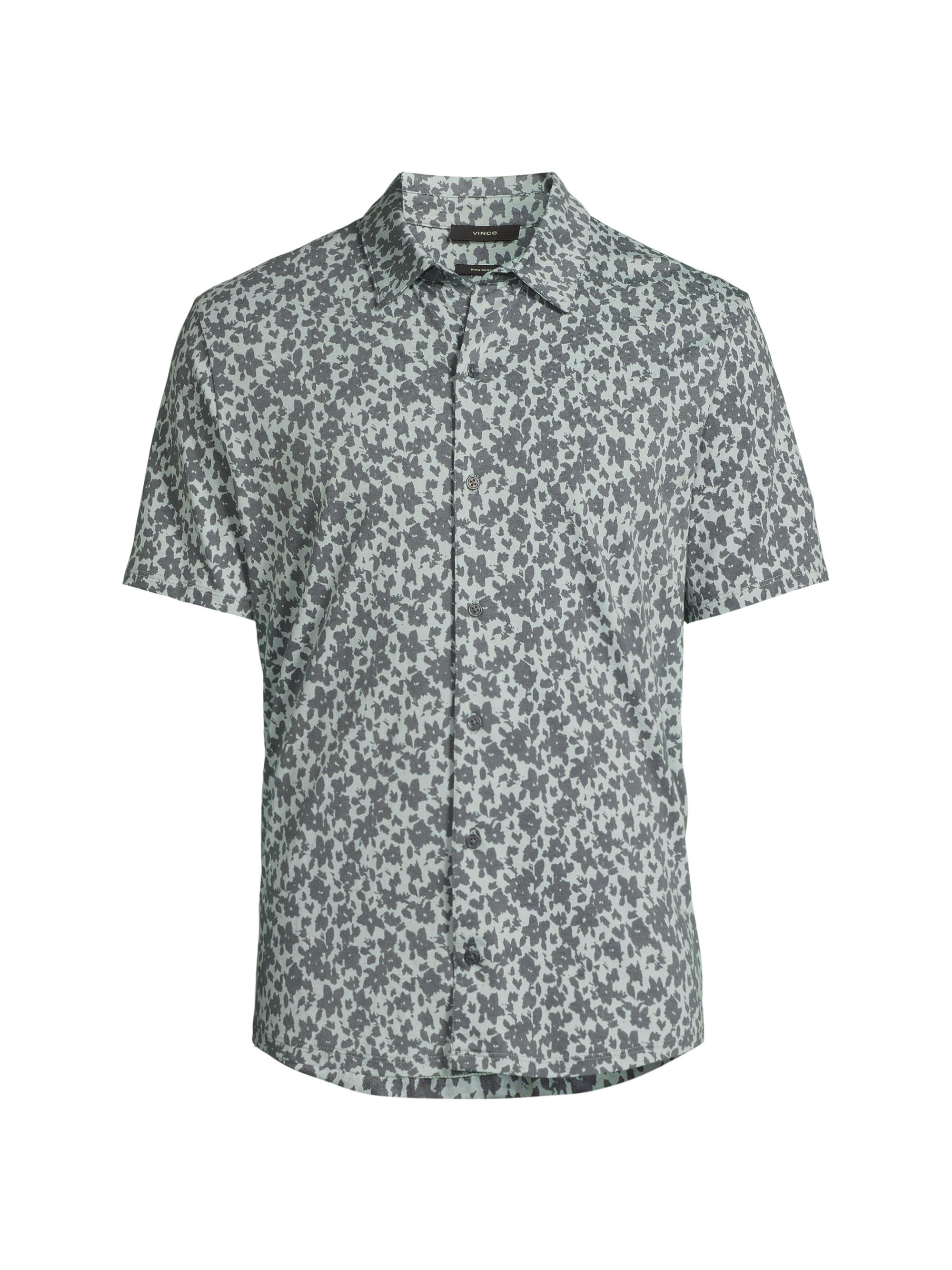 Vince Men's Floral Short-Sleeve Shirt - Skylight Liberty